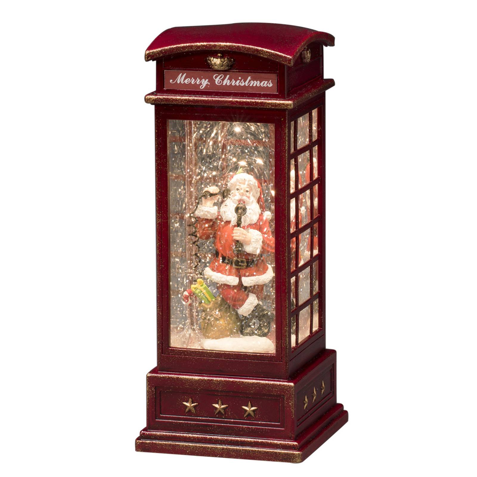 Konstsmide Christmas LED-Dekoleuchte Telefonzelle m. Weihnachtsmann