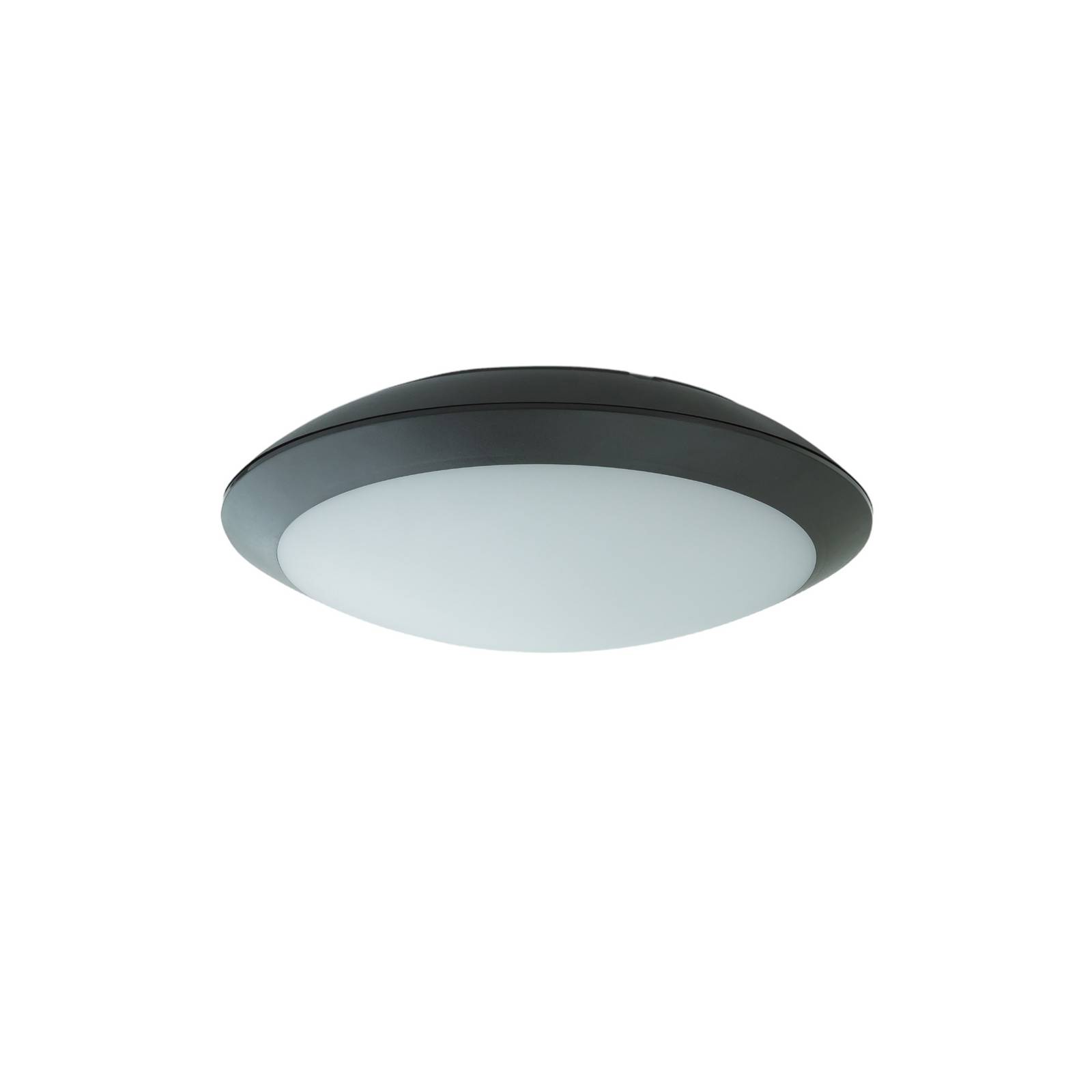 LINDBY LED-Außendeckenlampe Naira m. Sensor, grau
