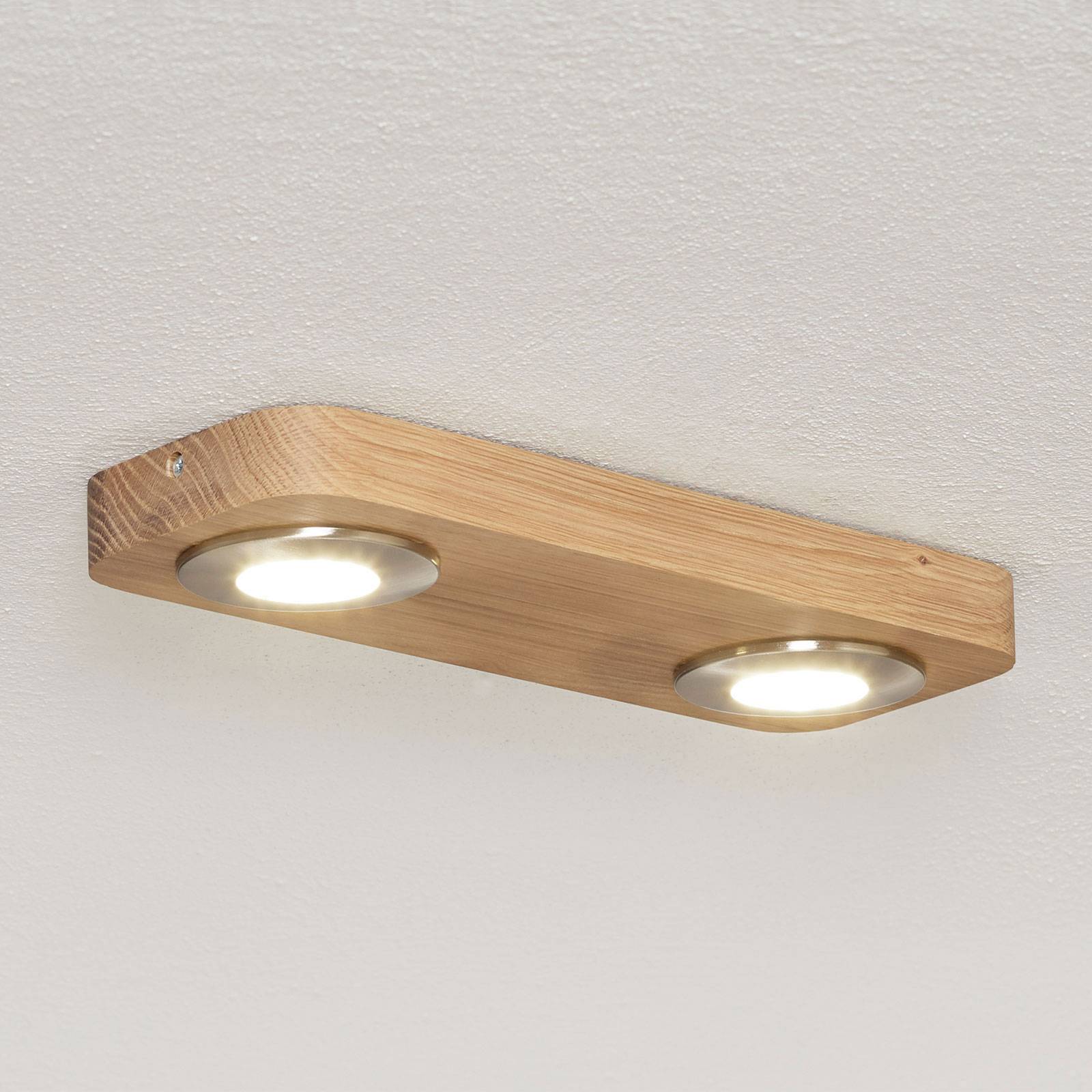 Spot-Light LED-Deckenlampe Sunniva in natürlichem Holz-Design
