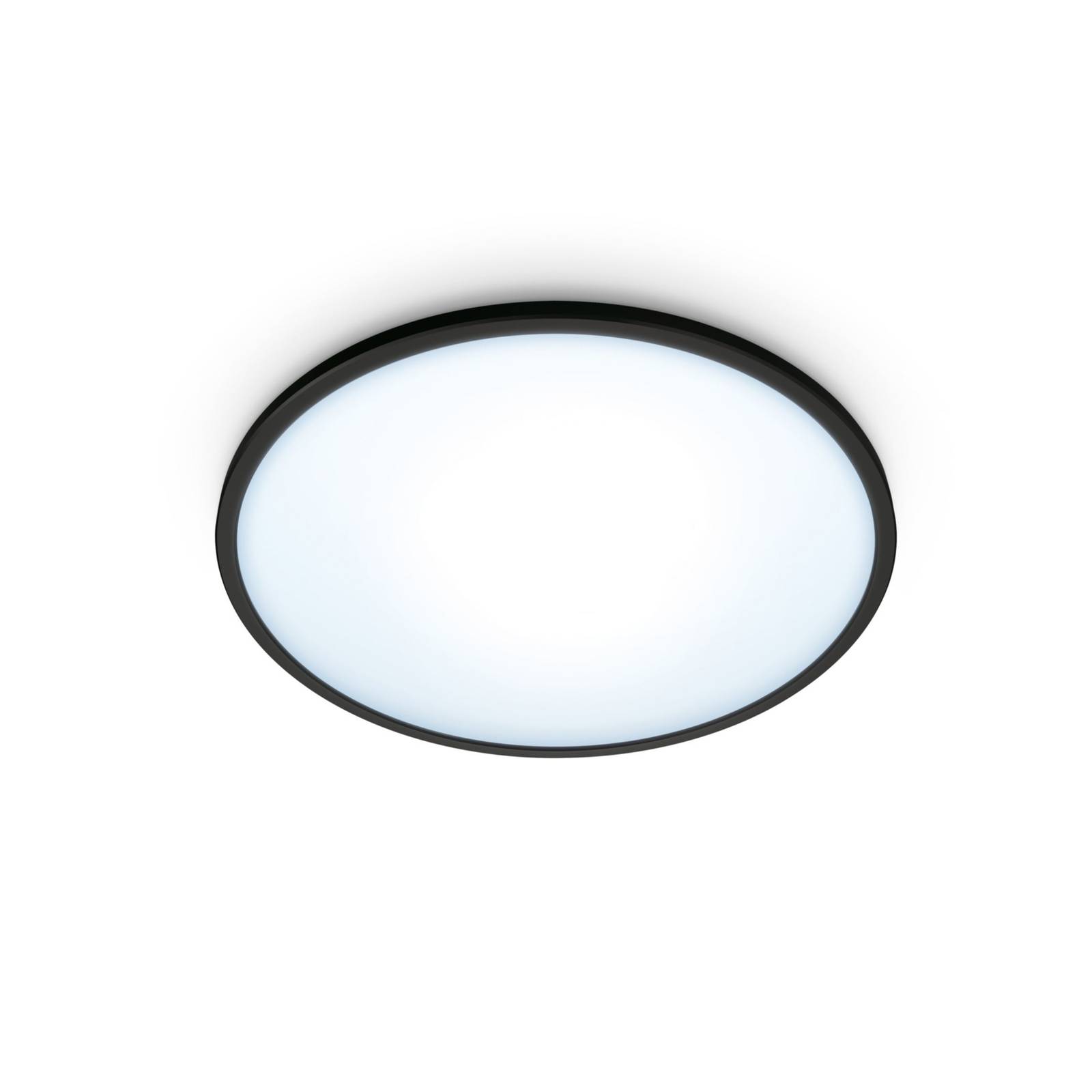 WiZ SuperSlim LED-Deckenleuchte CCT Ø24cm schwarz