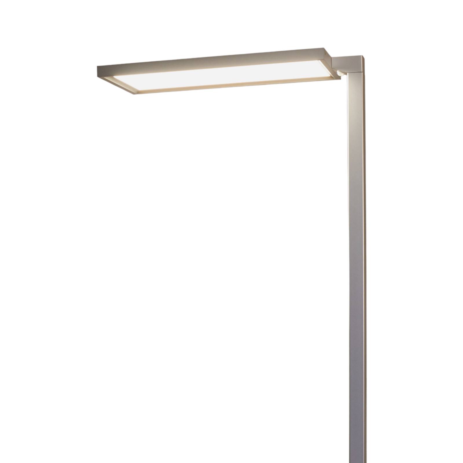 Arcchio Silberne Büro-LED-Stehlampe Dorean