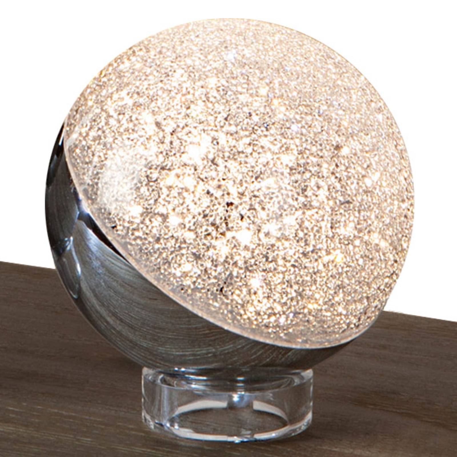 Schuller Valencia LED-Tischleuchte Sphere, chrom, Ø 12 cm