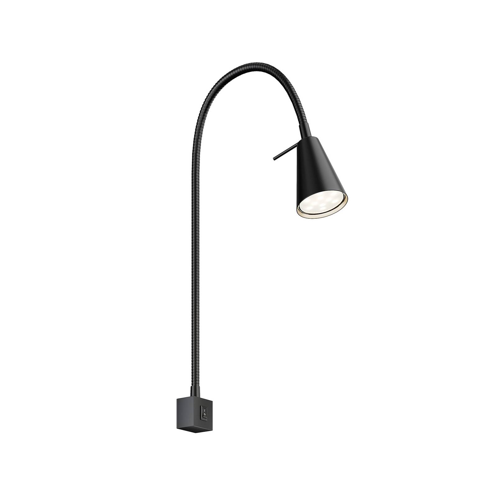 Briloner LED-Wandlampe Tuso, Bettmontage, schwarz