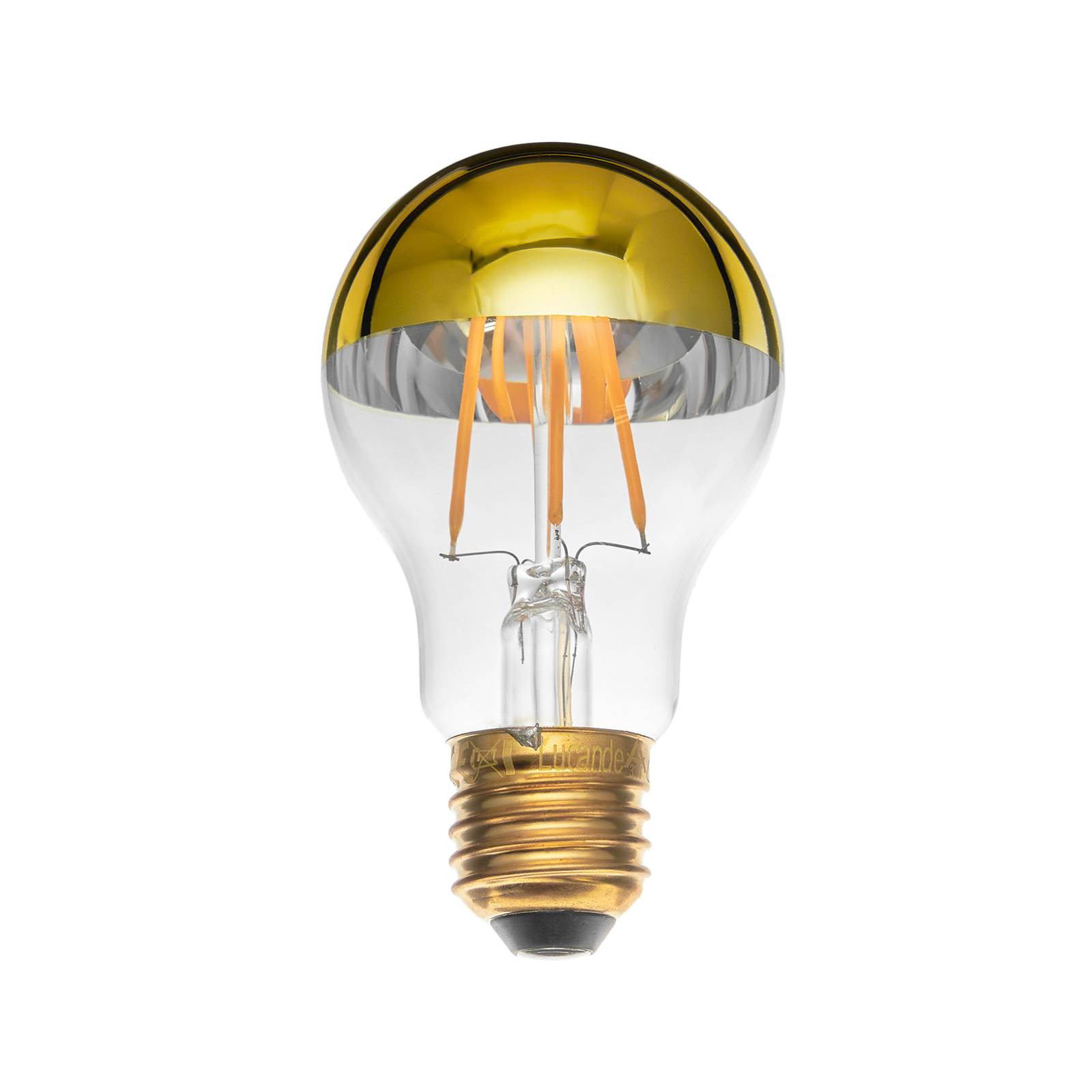 LUCANDE E27 3,5W LED-Kopfspiegellampe A60, 2700K gold