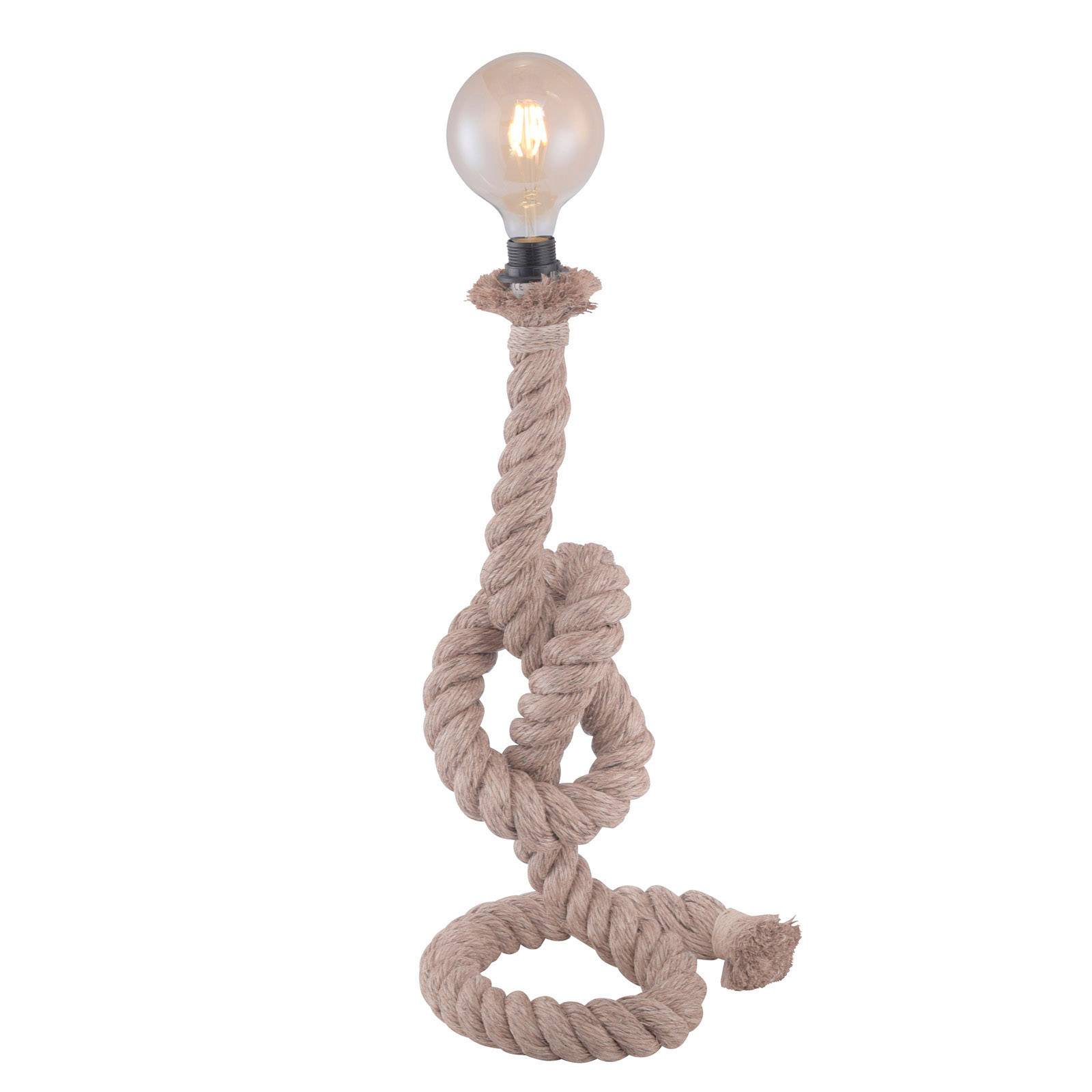JUST LIGHT. Tischlampe Rope aus dickem Seil