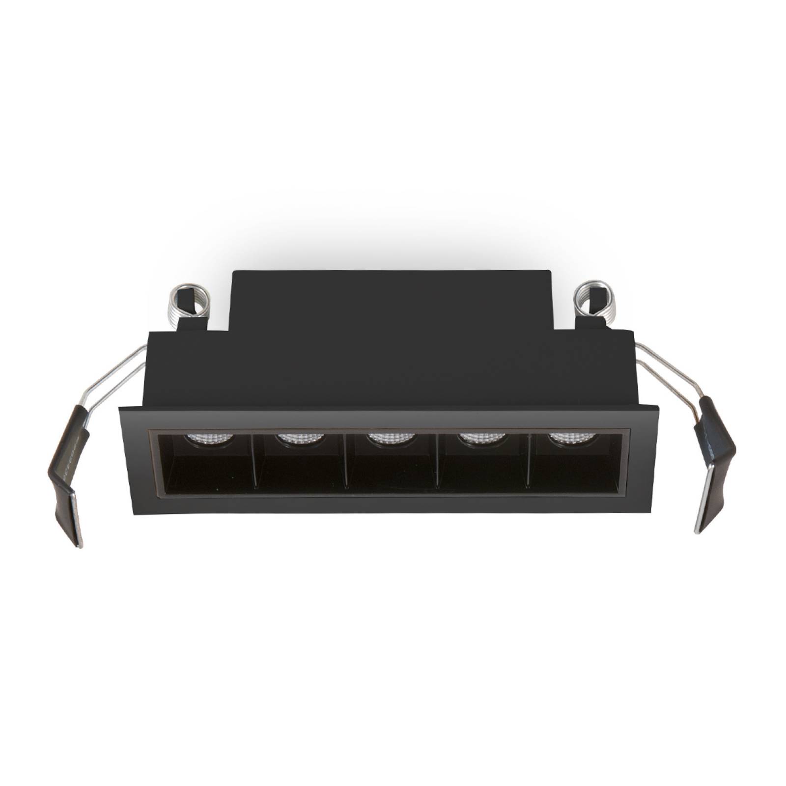 ATILED LED-Einbauleuchte Sound 5 30° mit Rahmen, schwarz
