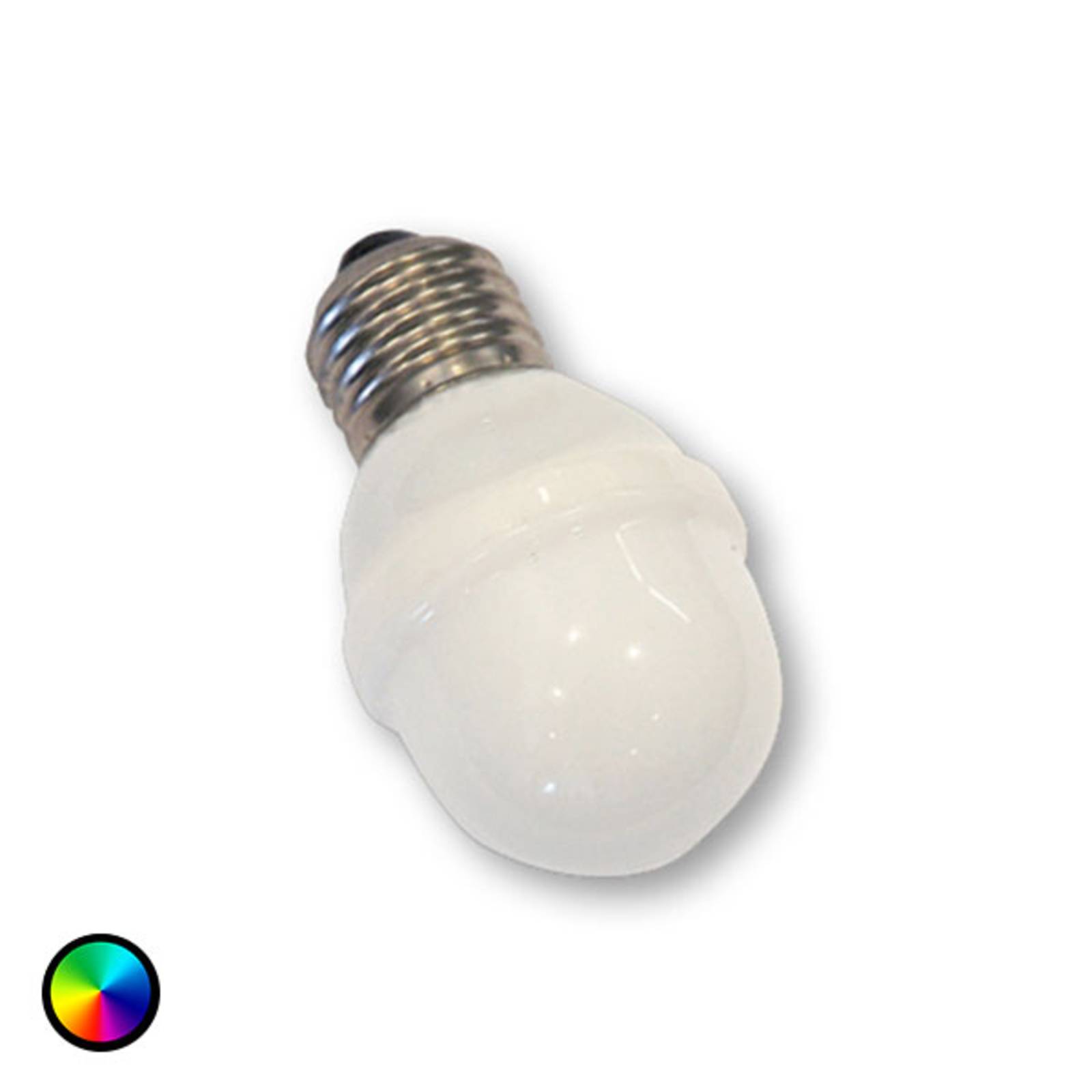 Rotpfeil LED Golfball-Lampe E27, 1W, 5,5 VA RGB