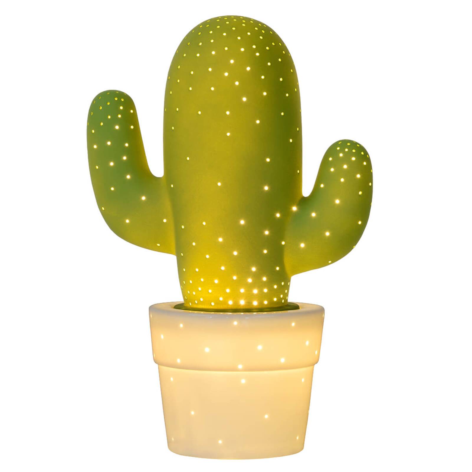 Lucide Grüne Tischleuchte Cactus mit dekorativer Wirkung