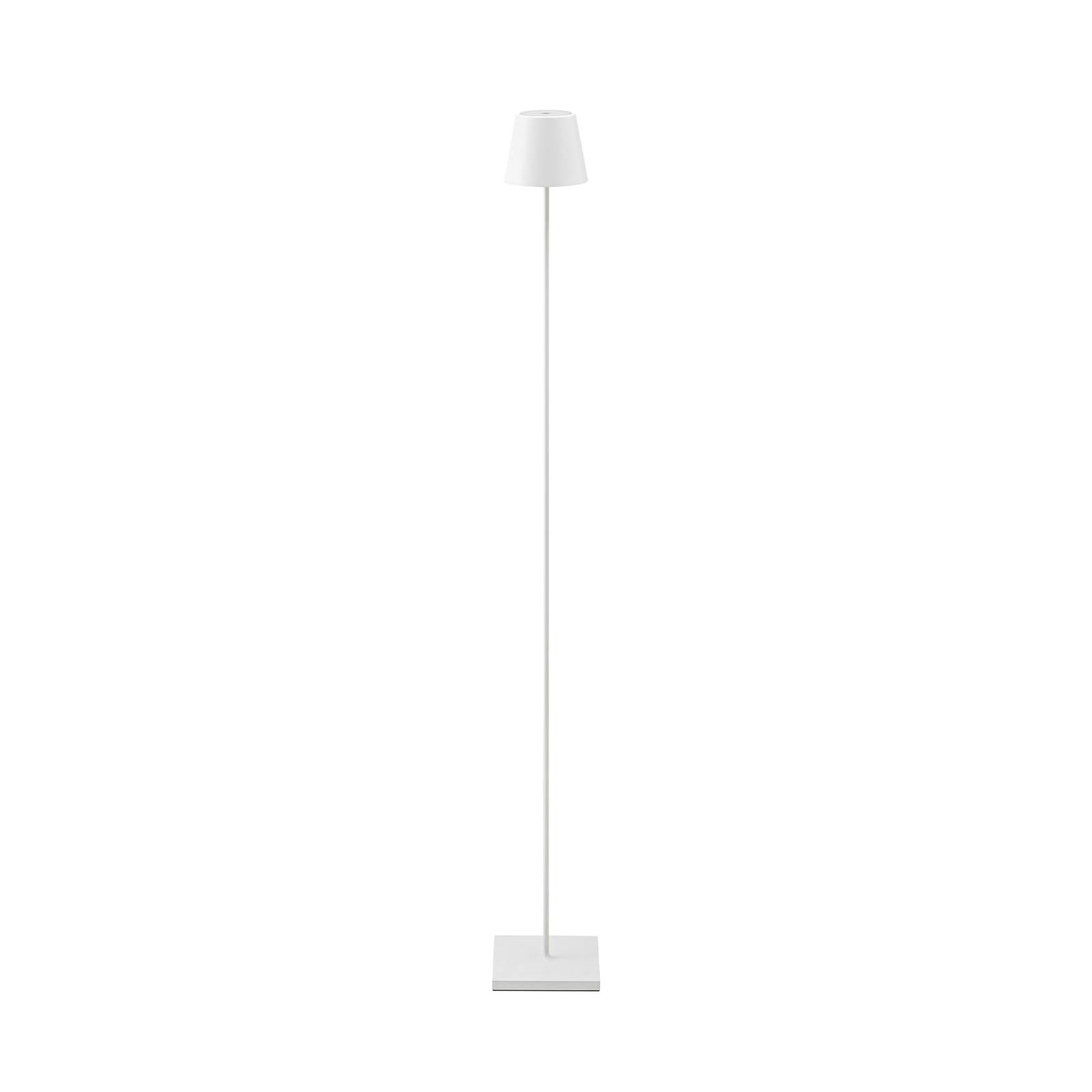Sigor LED-Akku-Stehlampe Nuindie IP54 120 cm rund USB-C schneeweiß