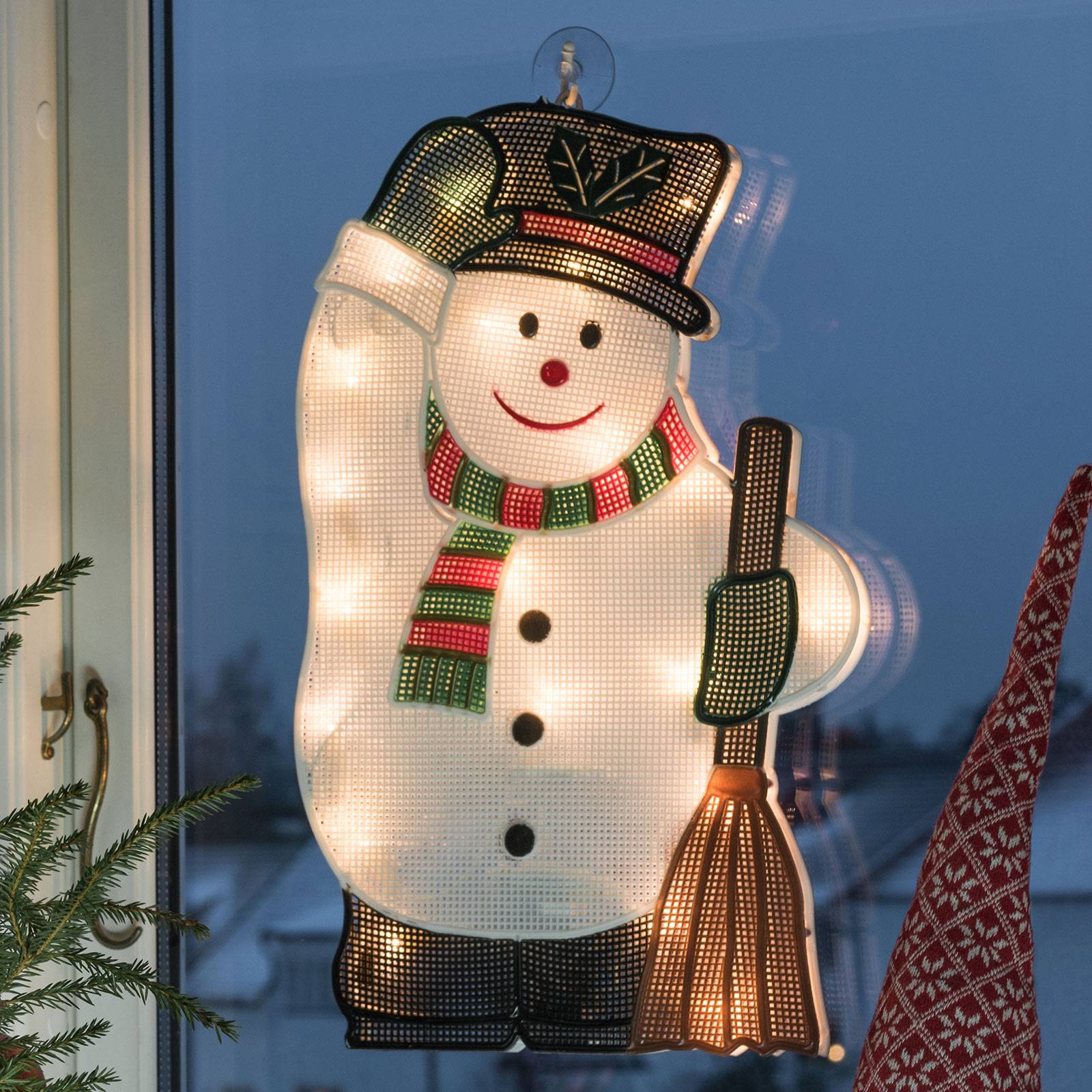 Konstsmide Christmas Für innen - LED-Fensterbild Schneemann