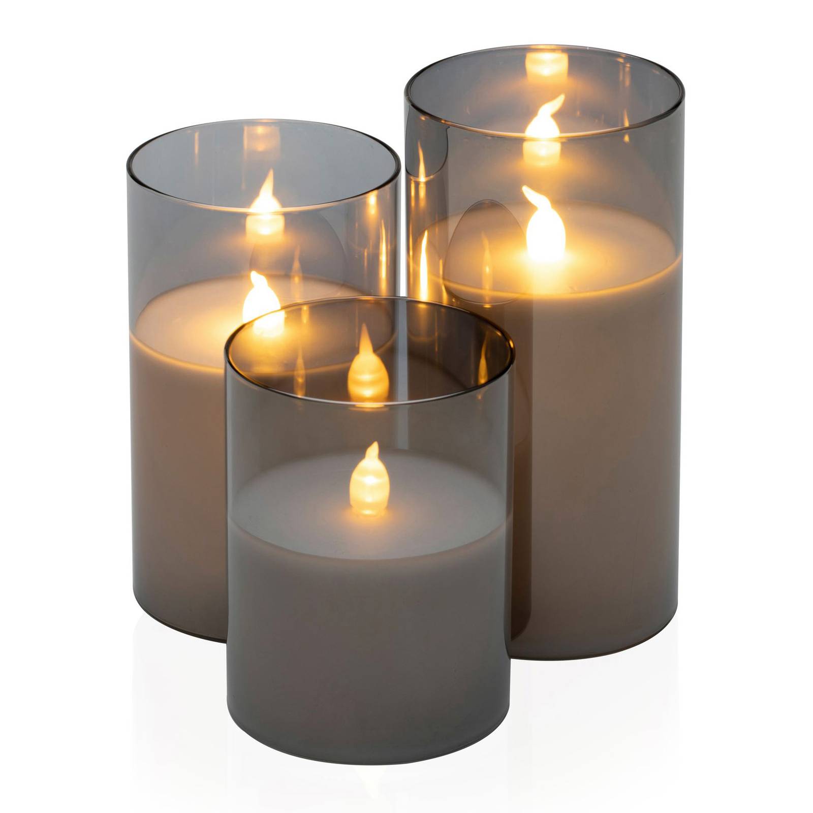 Pauleen Classy Smokey Candle LED-Kerze 3er Set