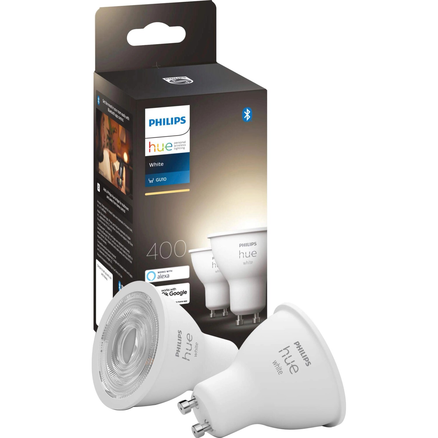 Philips Hue LED-Leuchtmittel GU10 White 2 x 400 lm 5,2 W 2er-Pack