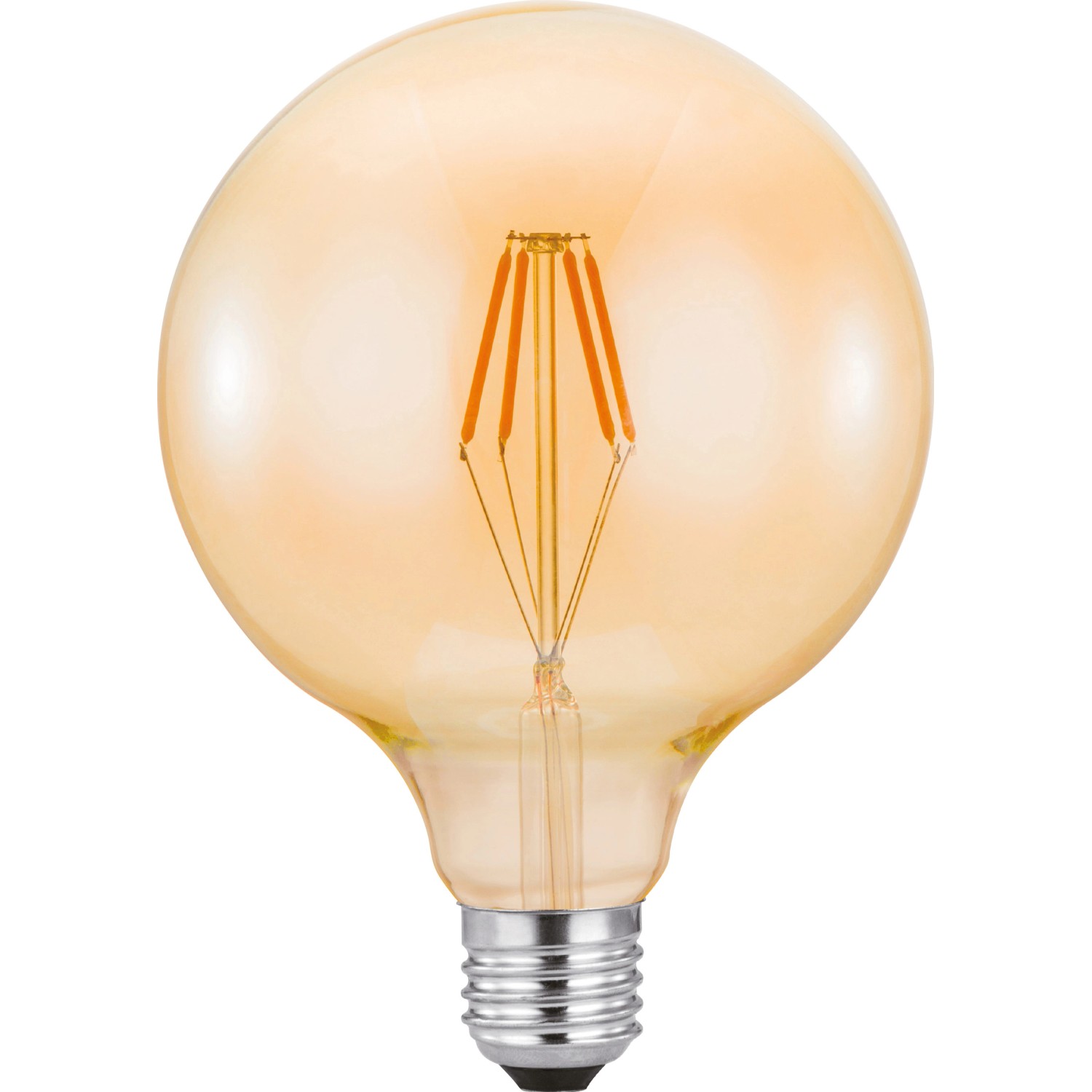 LeuchtenDirekt by Neuhaus LED-Filament-Leuchtmittel Globeform E27/4 W (320 lm) Warmweiß Goldgetönt