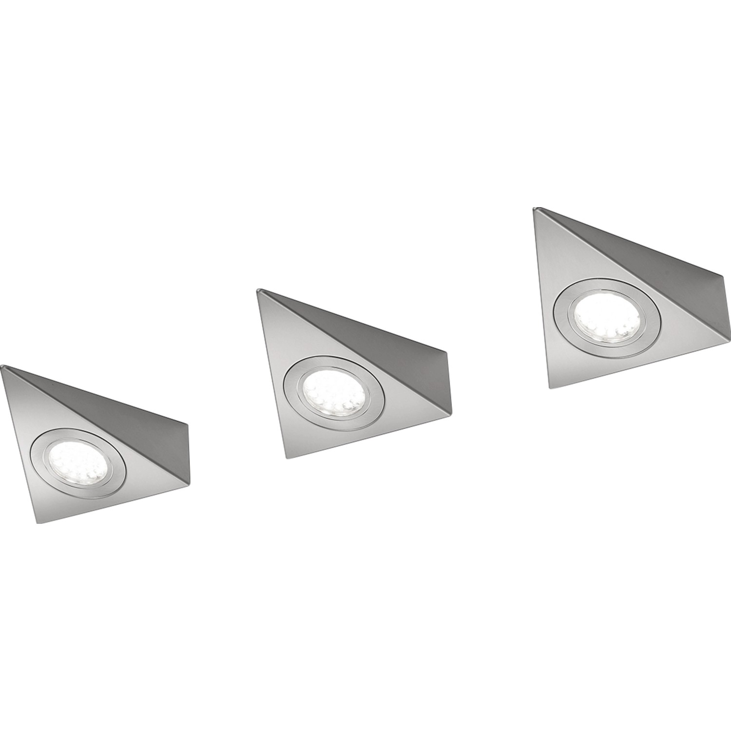 Trio LED-Unterbauleuchten 3er-Set Nickel matt
