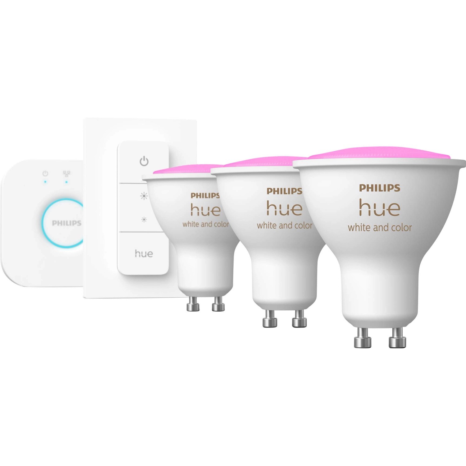 Philips Hue LED GU10 3er Starter-Set White & Color Ambiance inkl. Dimmer 4,3 W