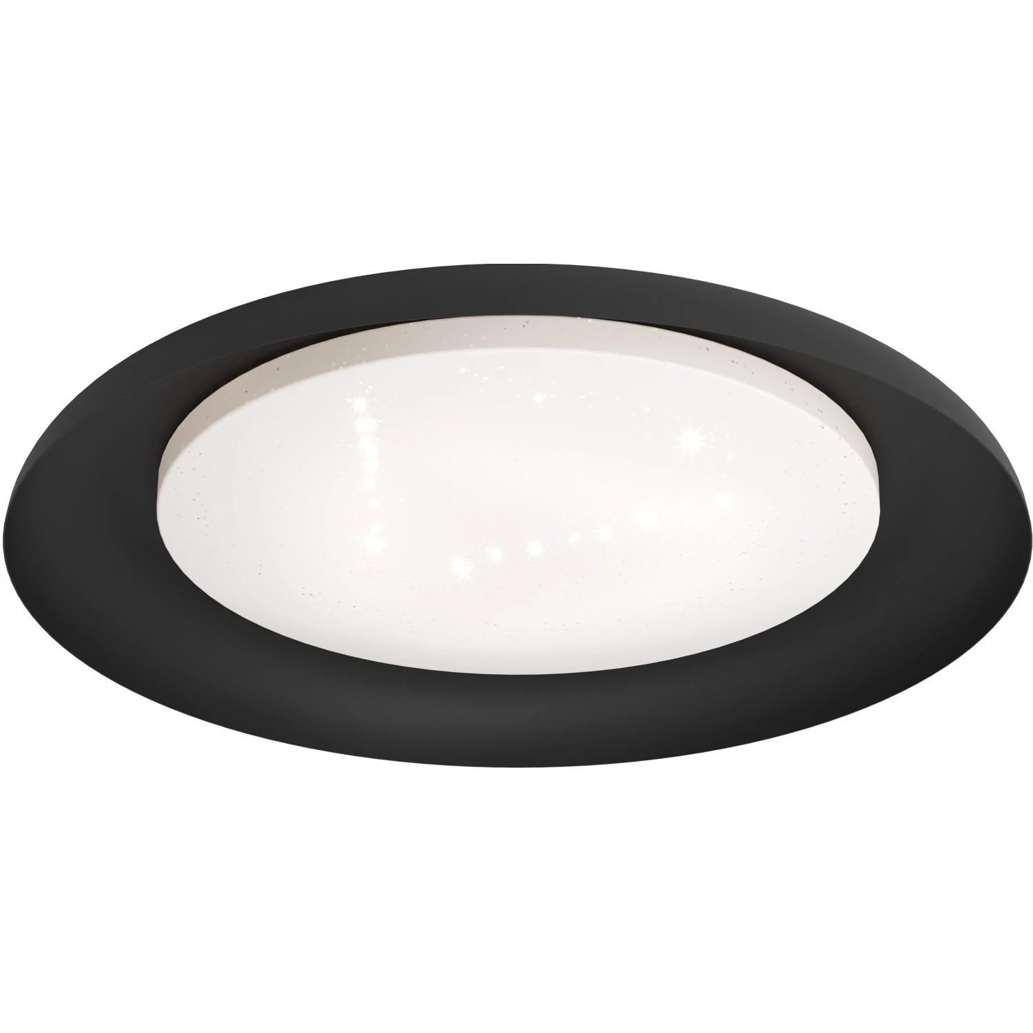 Eglo LED-Deckenleuchte Penjamo mit Kristalleffekt Ø 46,5 cm Schwarz-Weiß