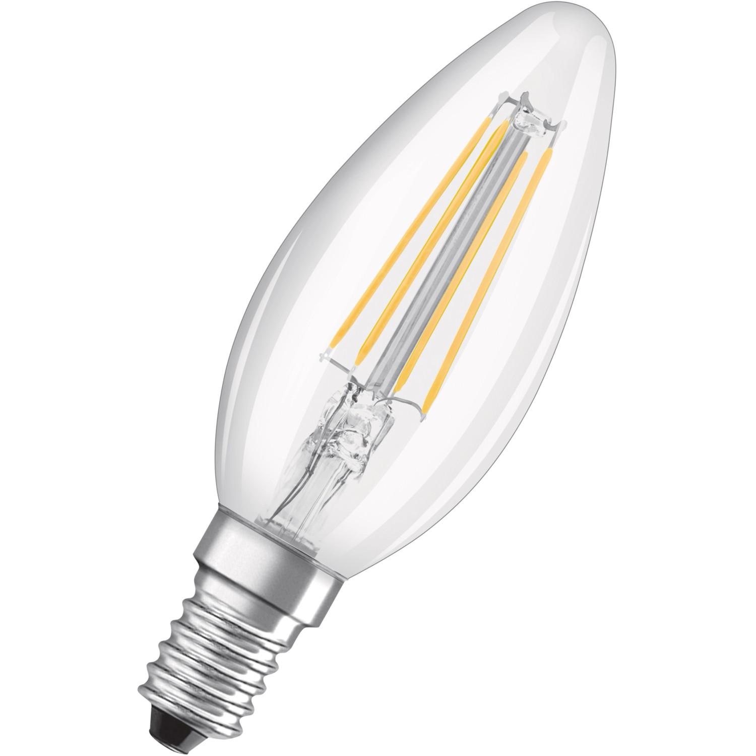 Osram LED-Filament-Leuchtmittel Kerze E14 / 4 W (470 lm) Warmweiß 2er