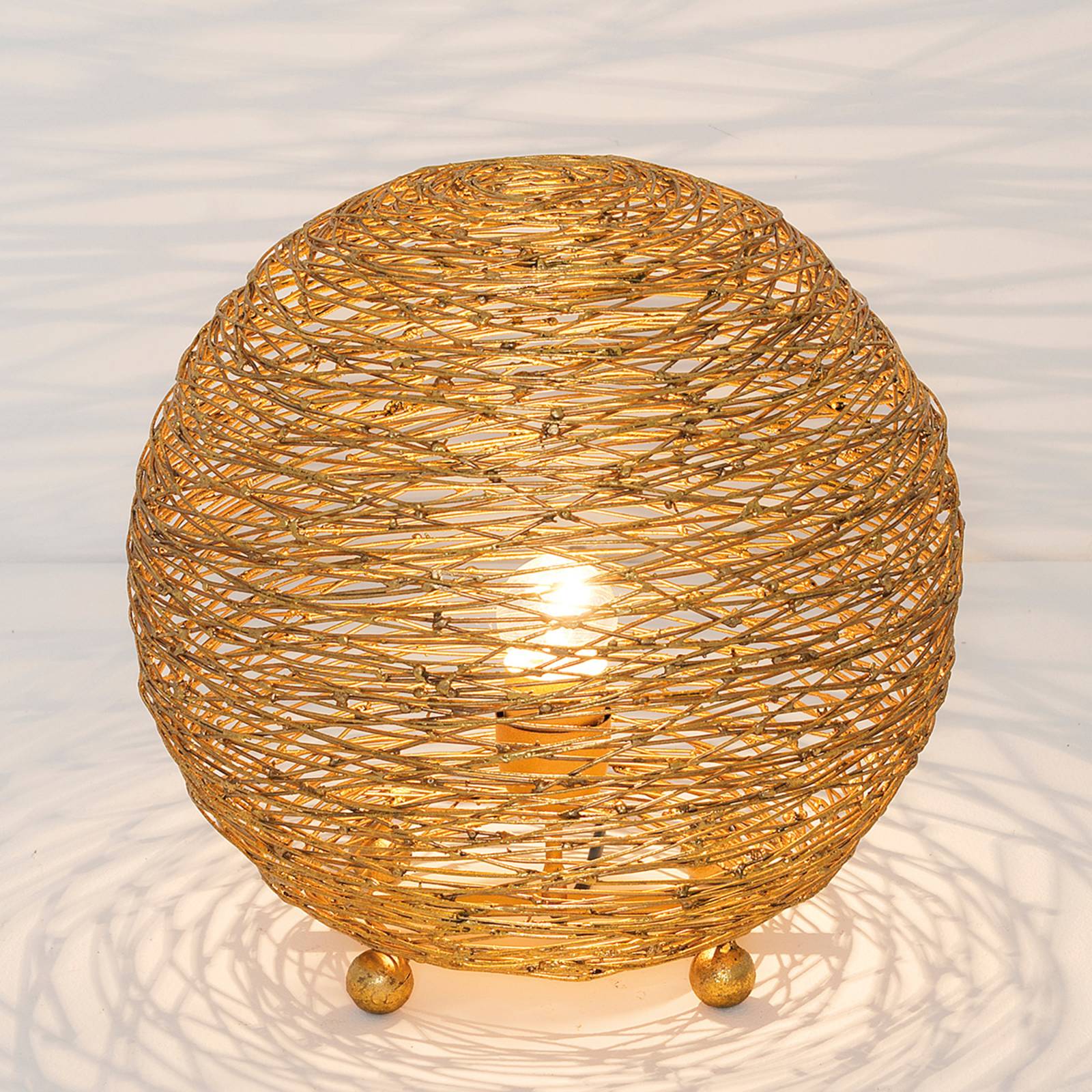 Holländer Tischlampe Campano, gold, 30 cm