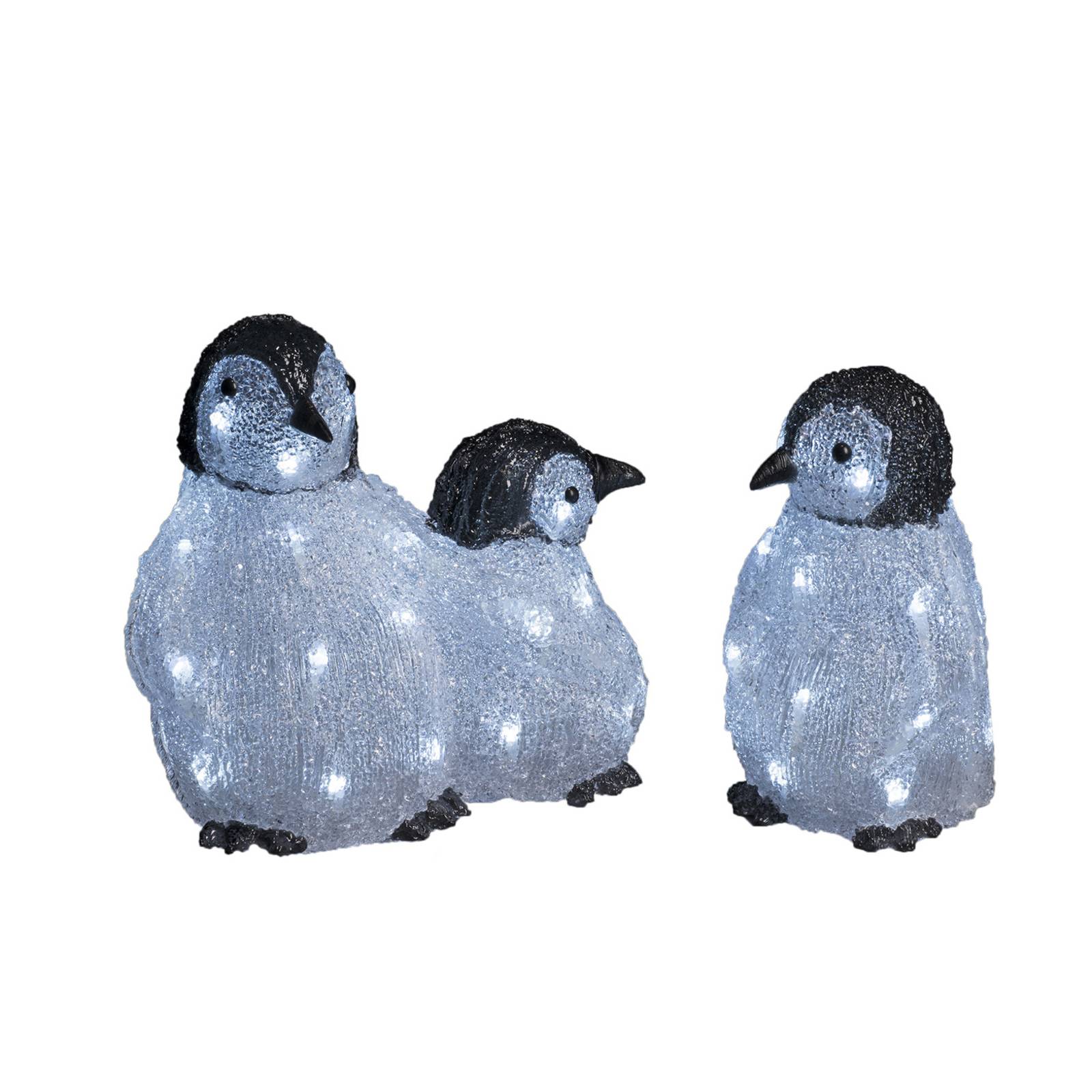 Konstsmide Christmas LED-Acryl-Leuchtfiguren Pinguinfamilie 3er