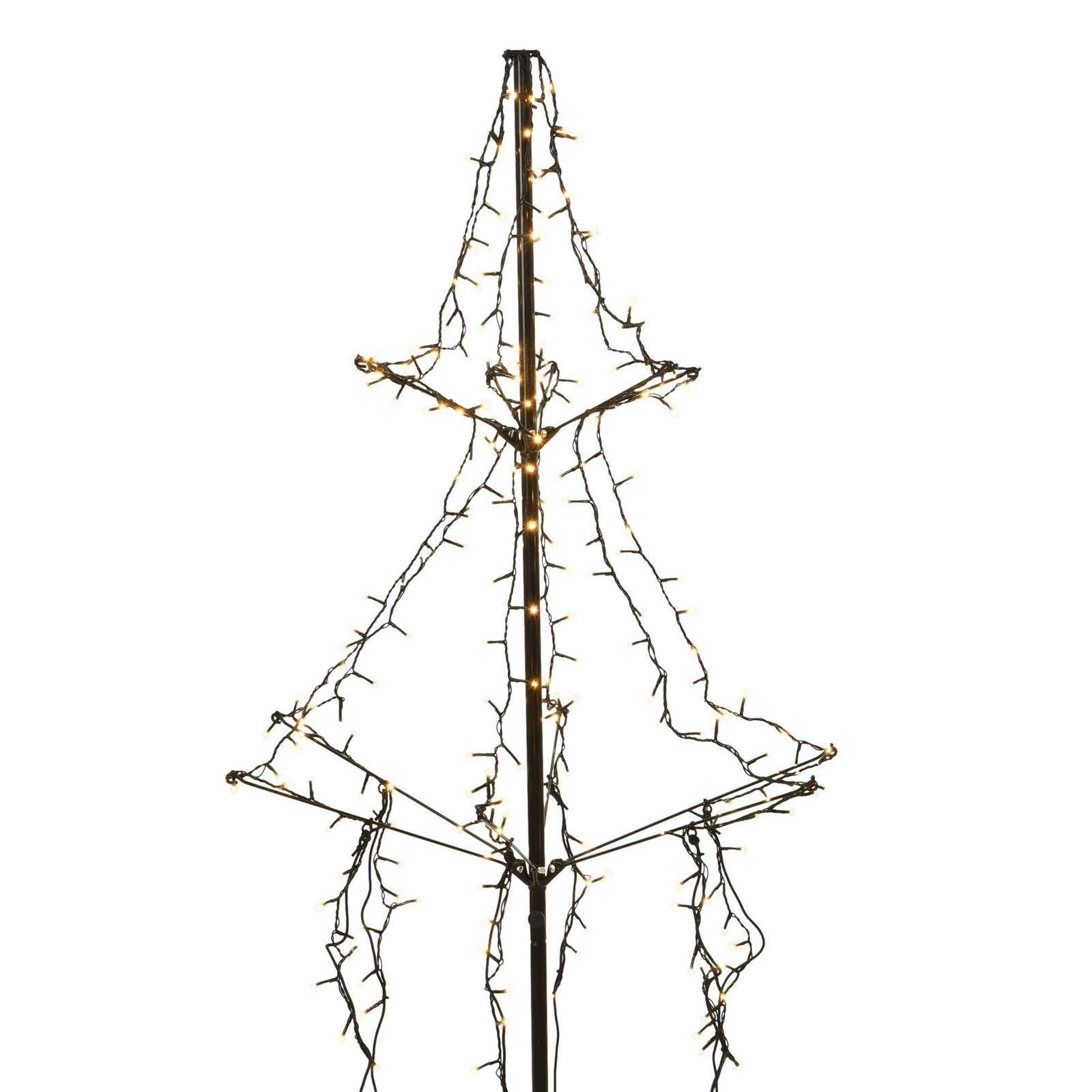 Kaemingk LED-Baum Cluster Erdspieß 2-stufig 600-flg. 135 cm