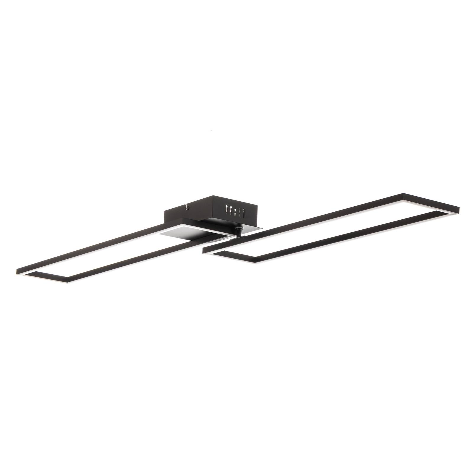 Briloner LED-Deckenlampe Frame, Fernbedienung, schwarz
