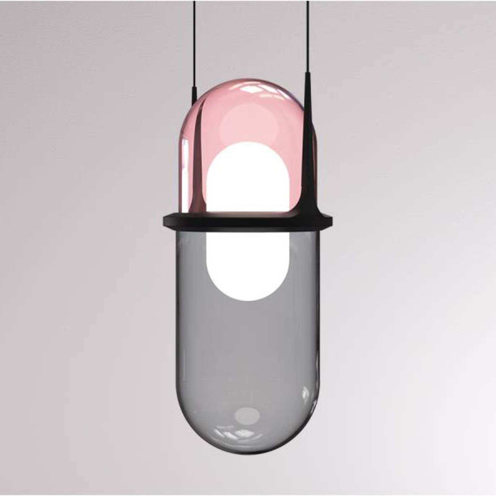 Molto Luce Pille LED-Pendelleuchte pink/grau