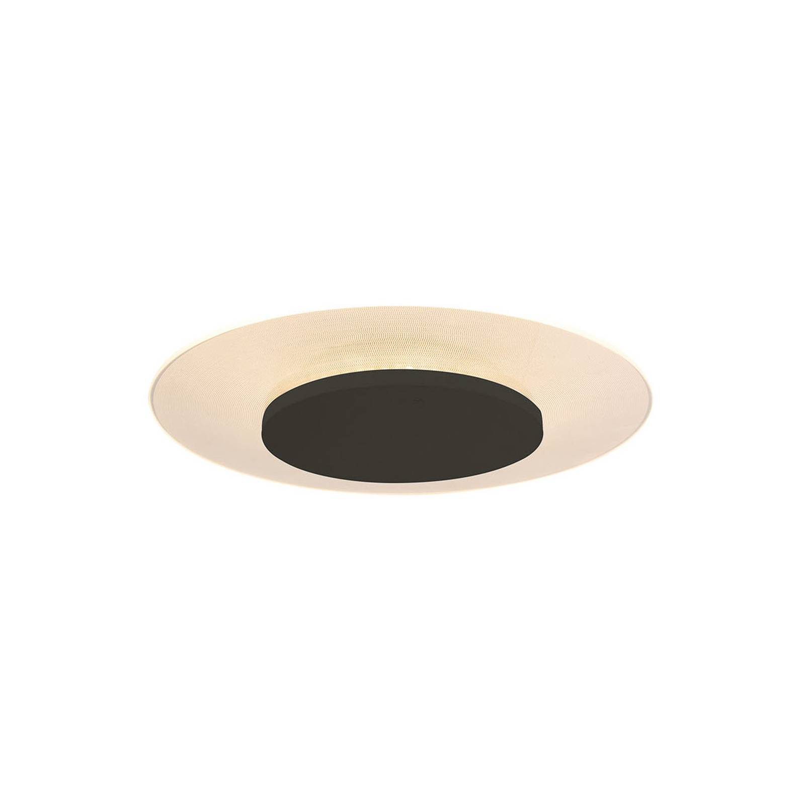 Steinhauer LED-Deckenleuchte Lido, schwarz, Ø 28cm