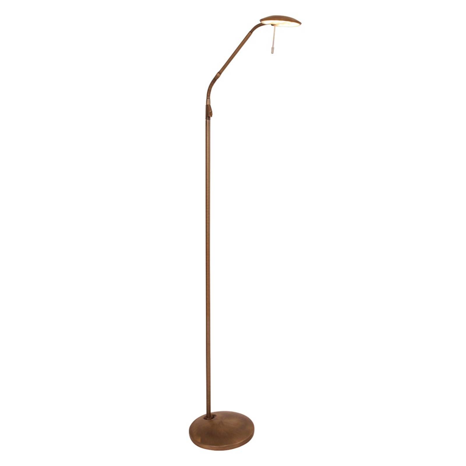 Steinhauer Bronze-Finish - LED-Stehlampe Zenith mit Dimmer
