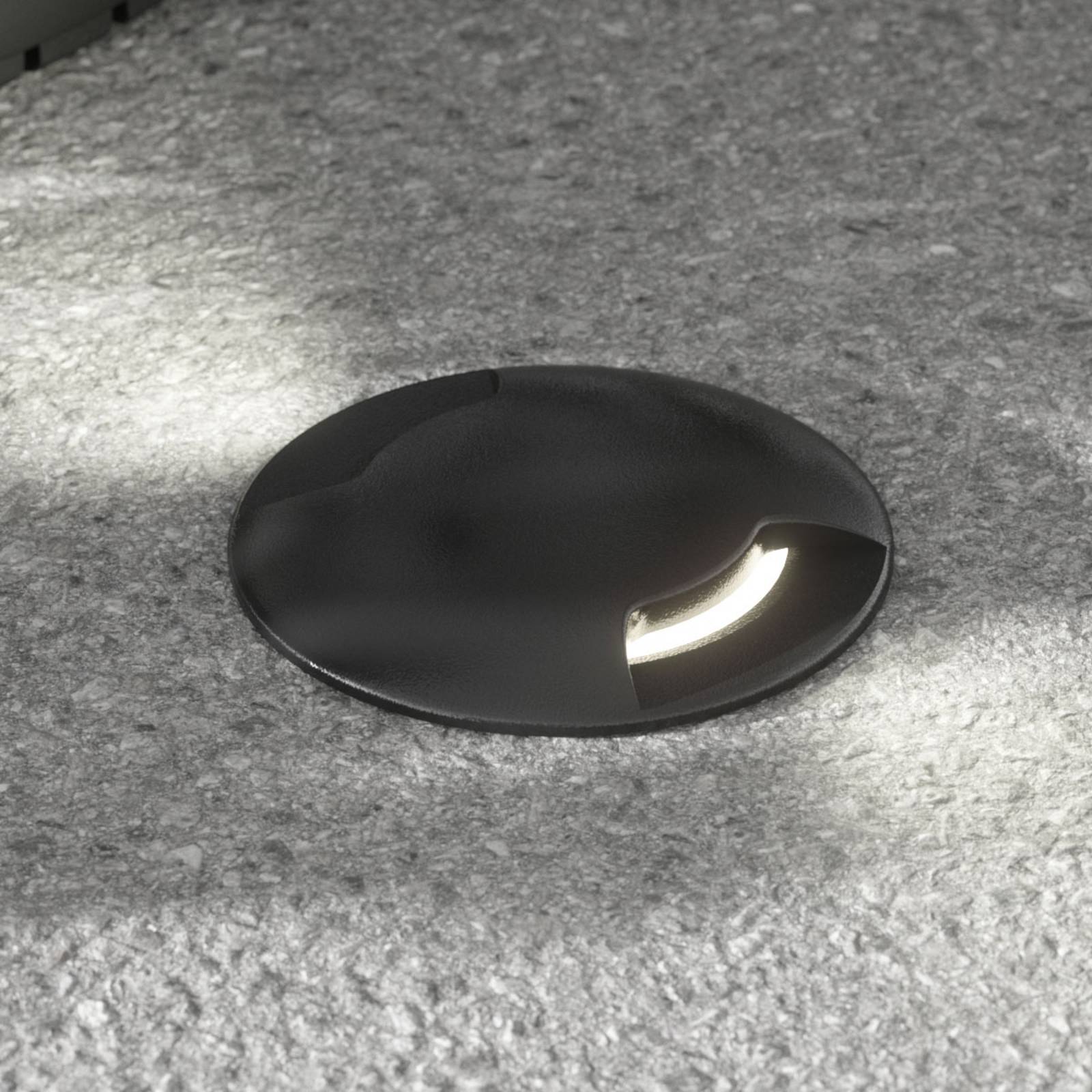 Fumagalli Boden-Einbaulampe Ceci 160-2L rund schwarz 10W CCT