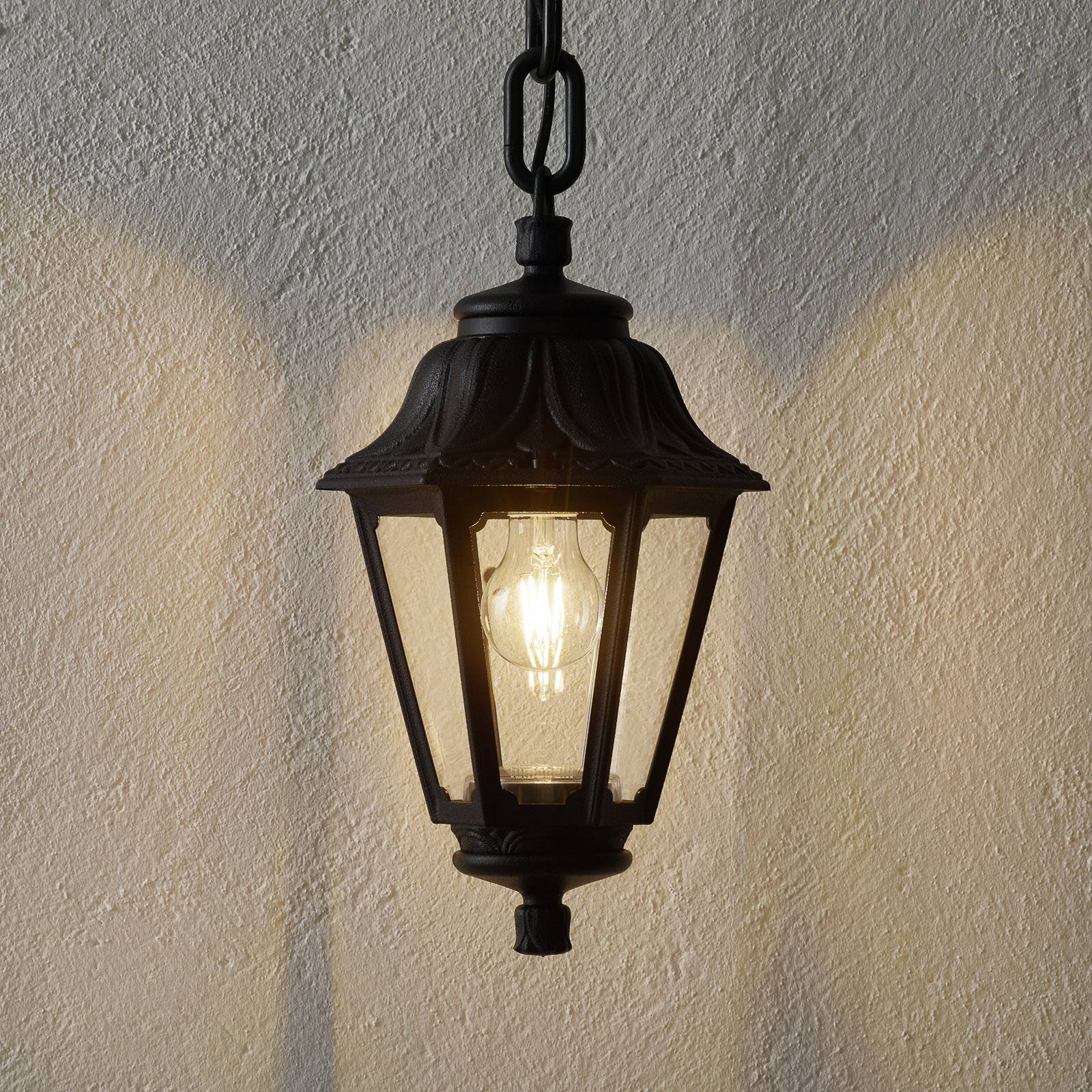 Fumagalli LED-Hängelampe Sichem Anna 6W 2.700K schwarz/klar