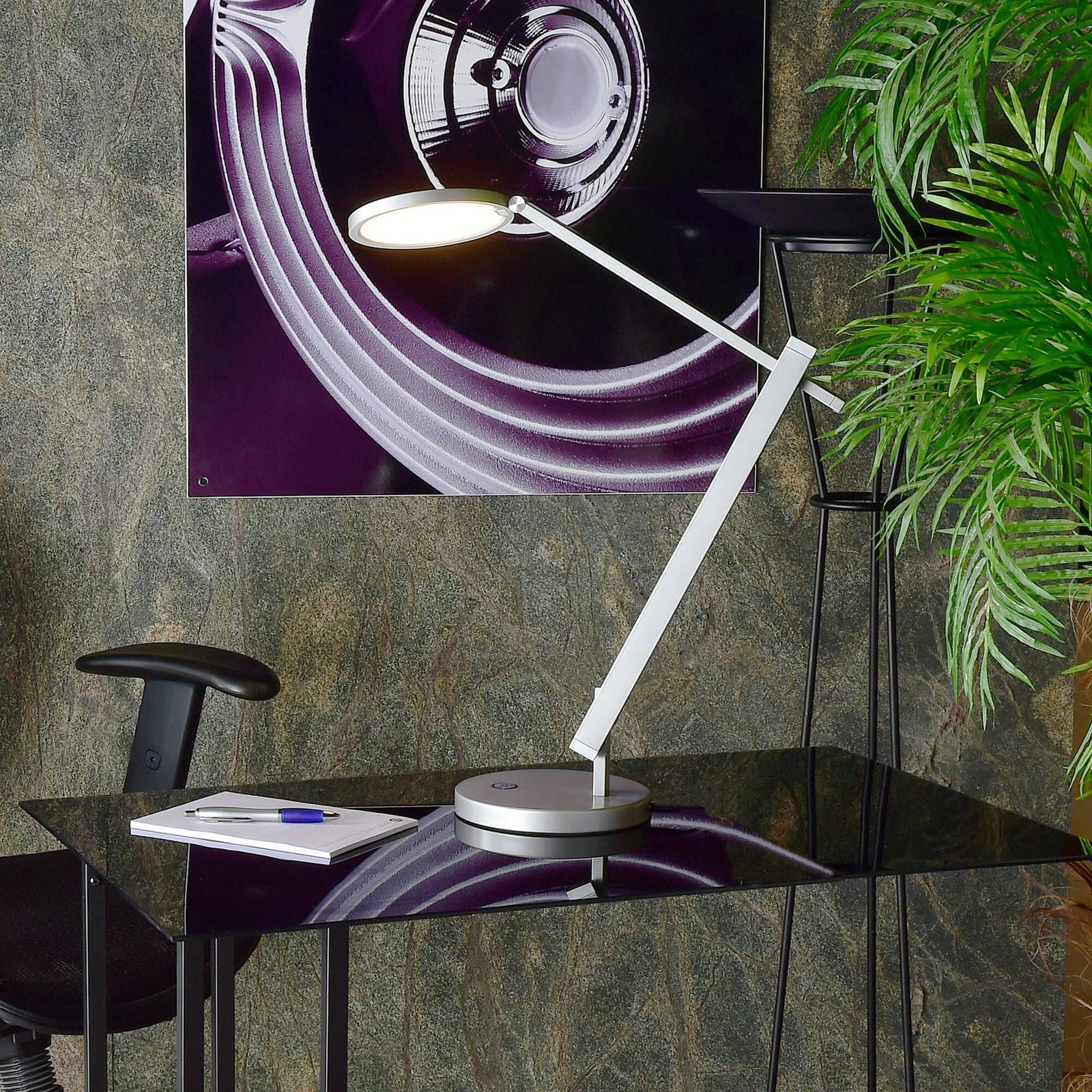 Deko-Light LED-Schreibtischleuchte Adhara 3-step-dim, silber