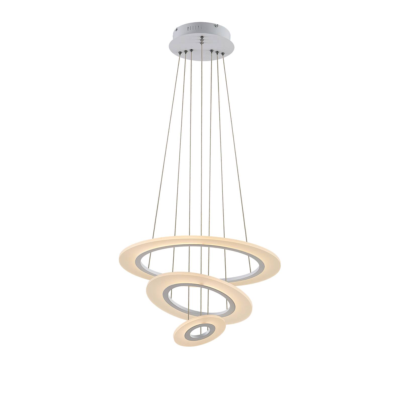 Lindby Amisu LED-Hängeleuchte mit drei Ringen