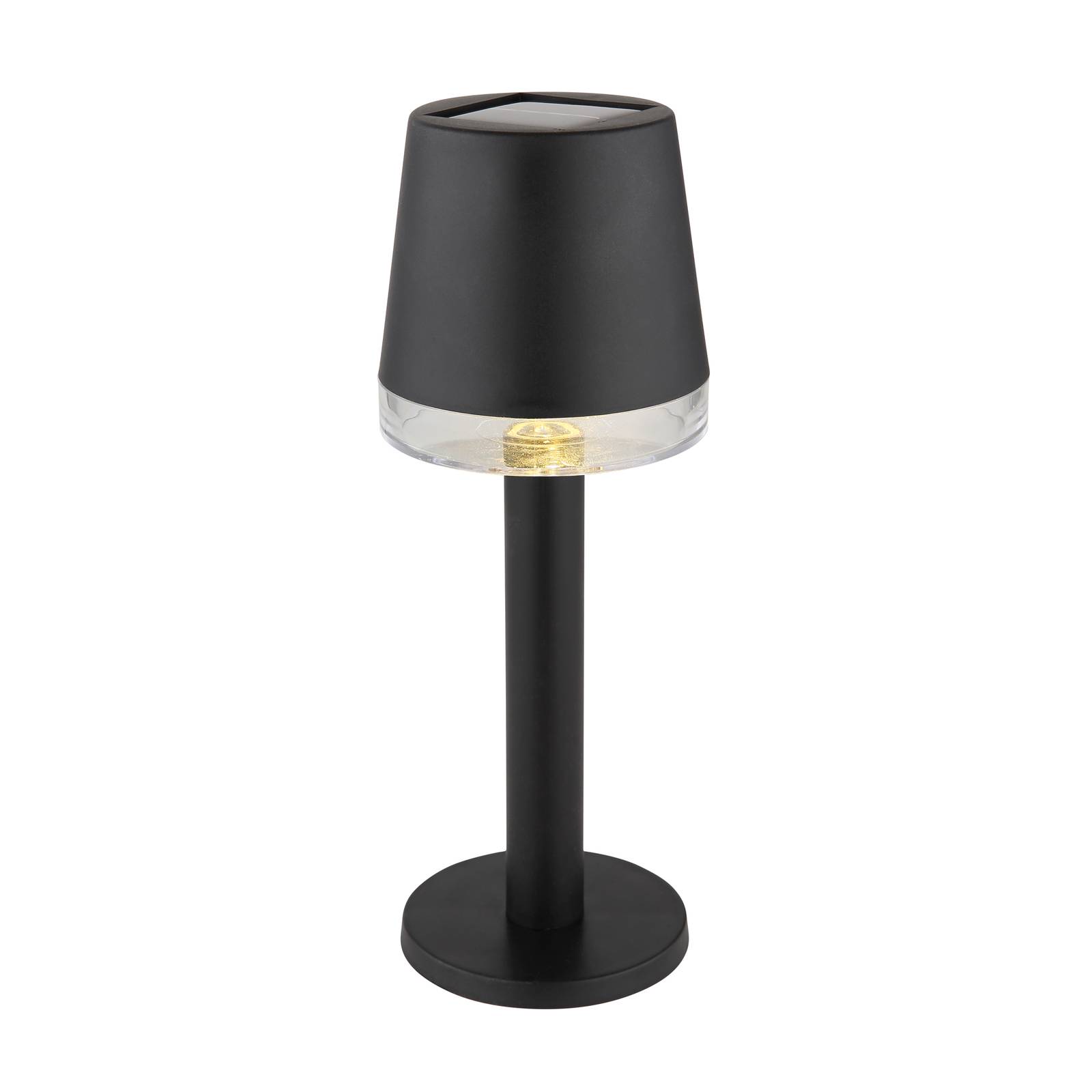 Globo Solar-Tischlampe 36632 aus Kunststoff, schwarz