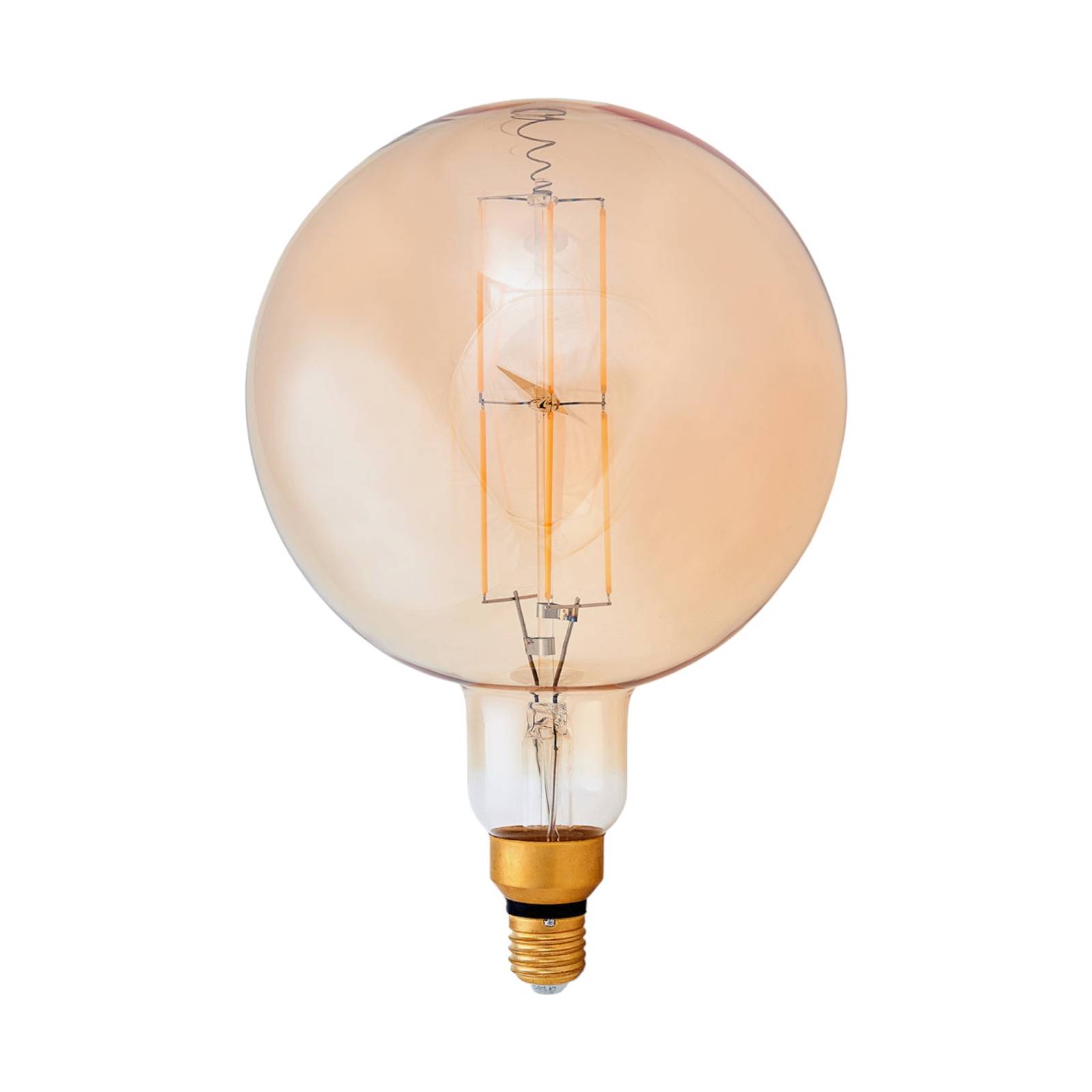 LINDBY E27 LED-Lampe Filament 8W 800lm 1.800K amber Globe