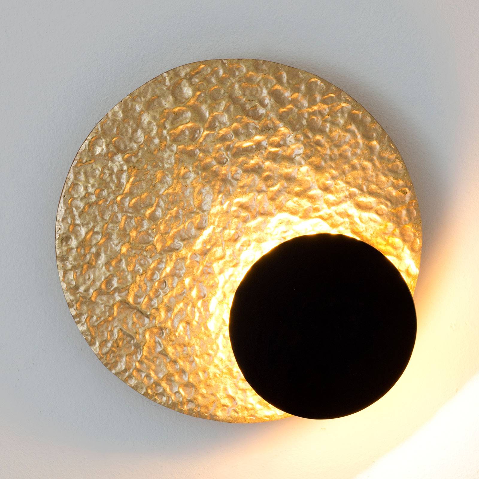 Holländer LED-Wandleuchte Infinity in Gold, Ø 26 cm