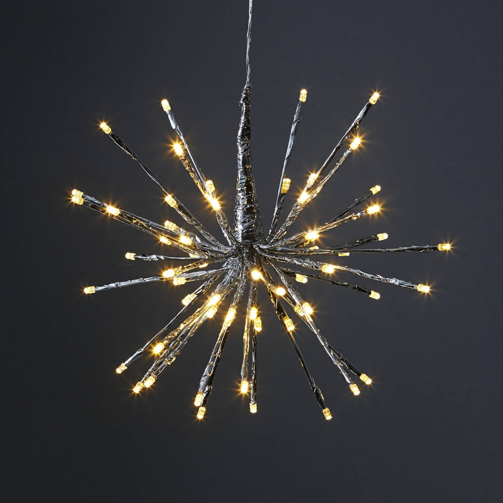 STAR TRADING 8 Lichtvarianten - LED-Dekoleuchte Firework silber