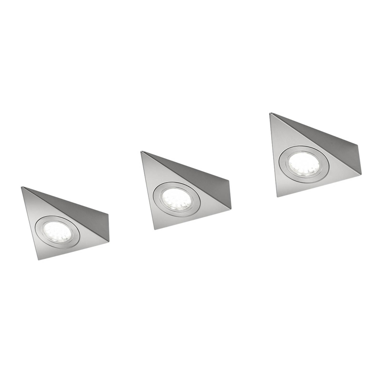 Trio Lighting LED-Unterschrankleuchte Ecco 3er-Set, nickel matt