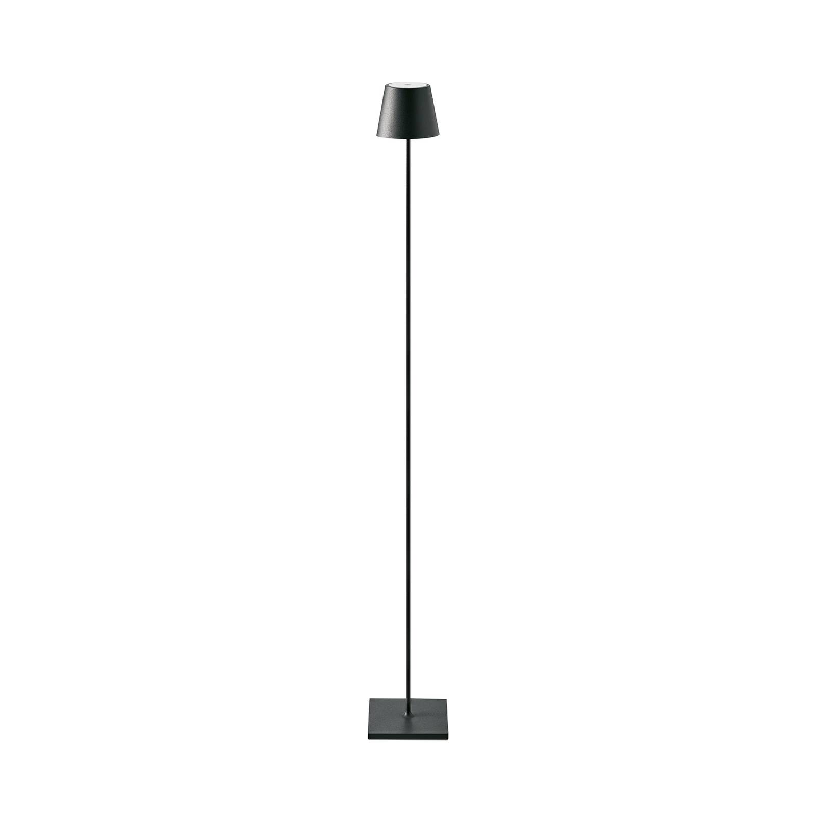 Sigor LED-Akku-Stehleuchte Nuindie IP54 120 cm rund USB-C schwarz