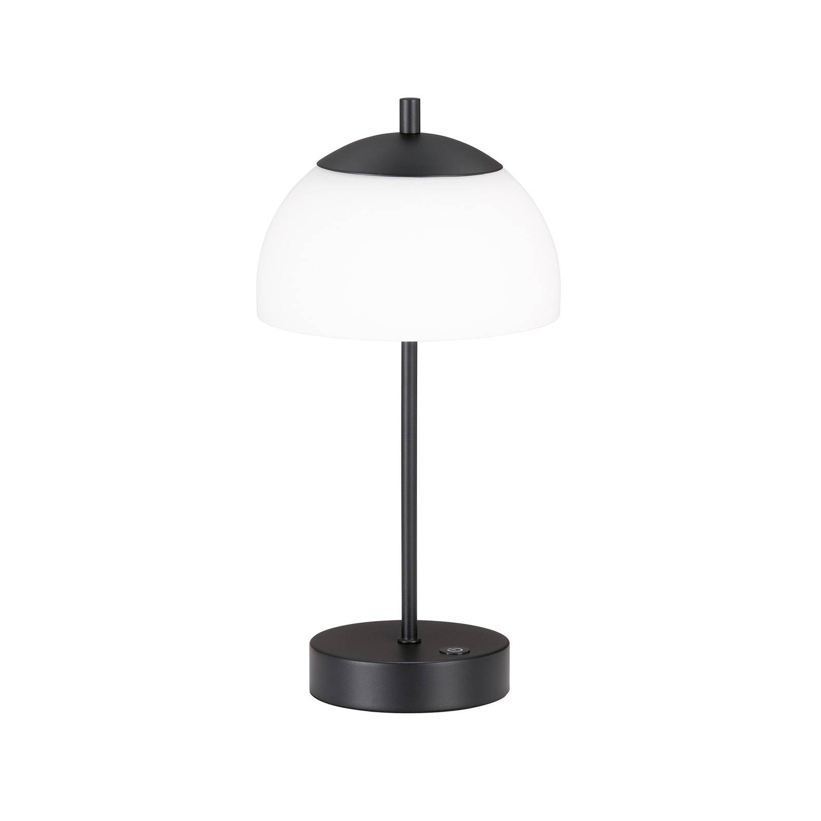 FH Lighting LED-Akku-Tischleuchte Riva, schwarz, CCT, dimmbar, Höhe 35cm