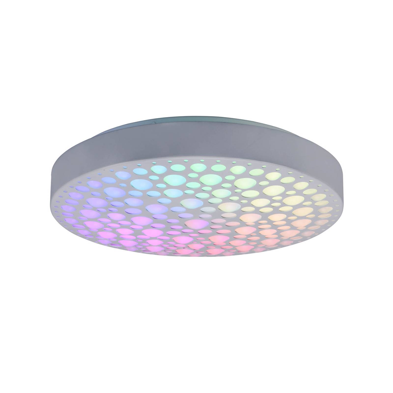 Reality Leuchten LED-Deckenleuchte Chizu Ø 40,5 cm dimmbar RGB weiß