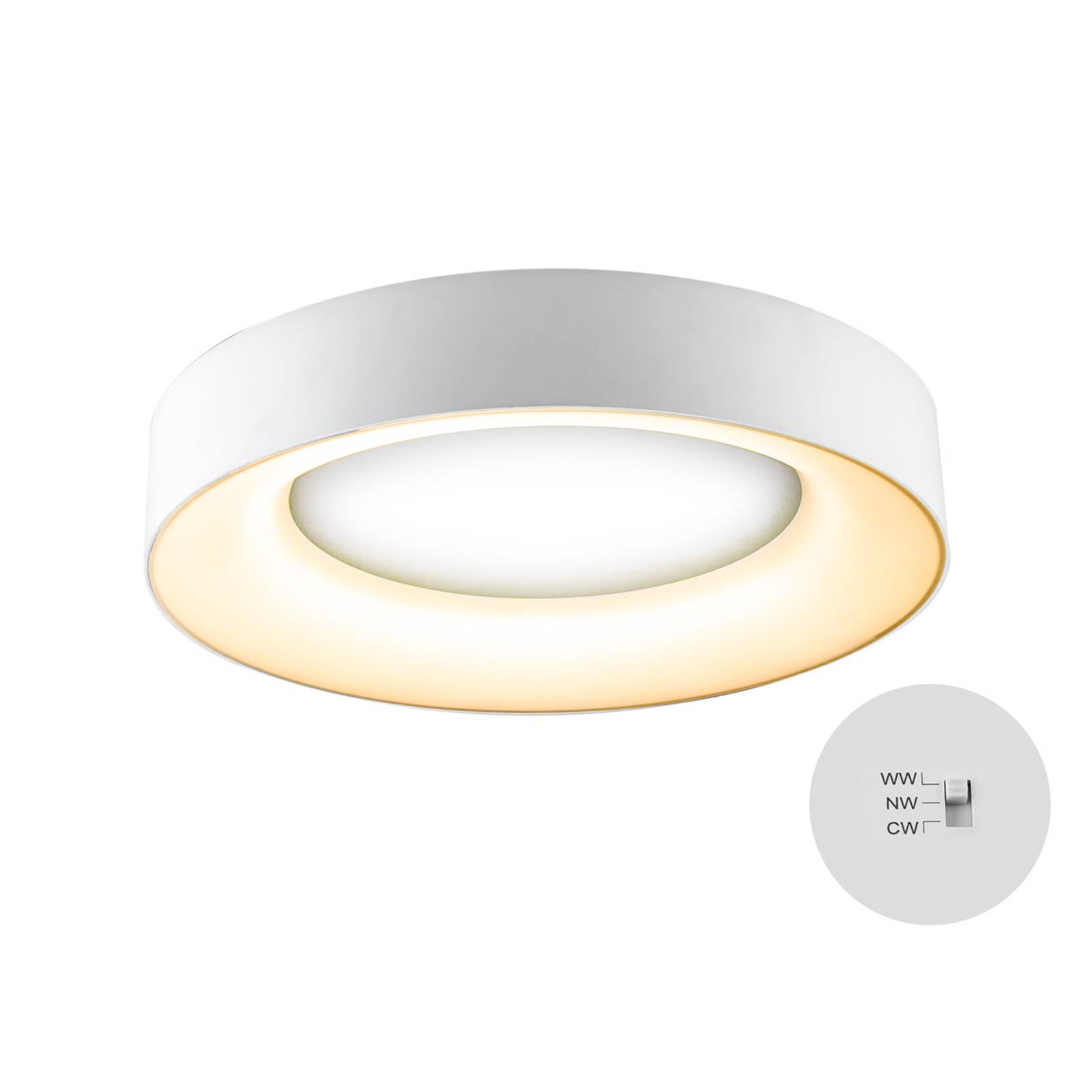 EVN LED-Deckenleuchte Sauro, Ø 40 cm, weiß