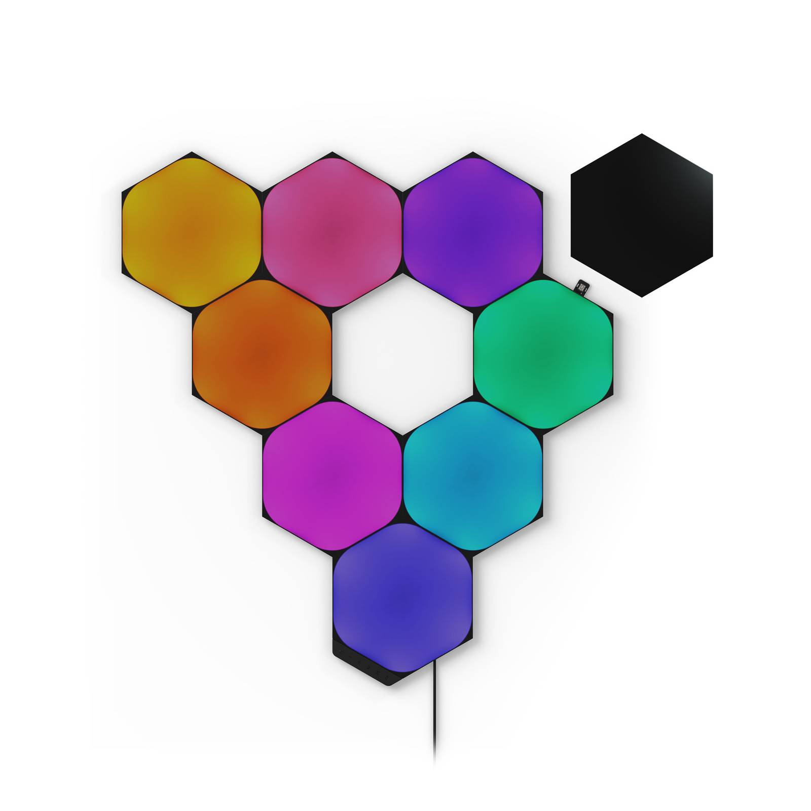 Nanoleaf Shapes Ultra Black Hexagons Starterset 9x