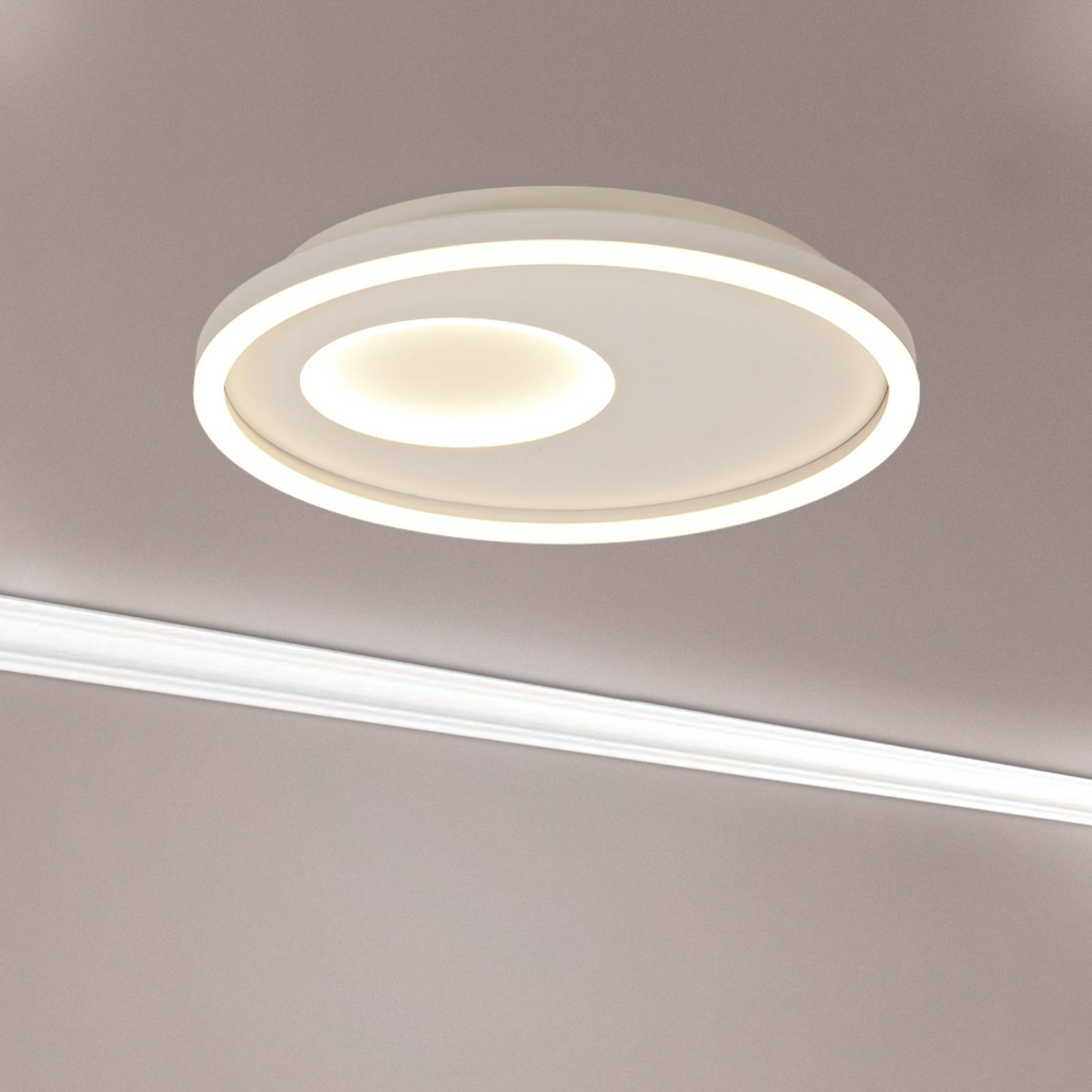 Mantra Iluminación LED-Deckenlampe Krater weiß tunable white dimmbar