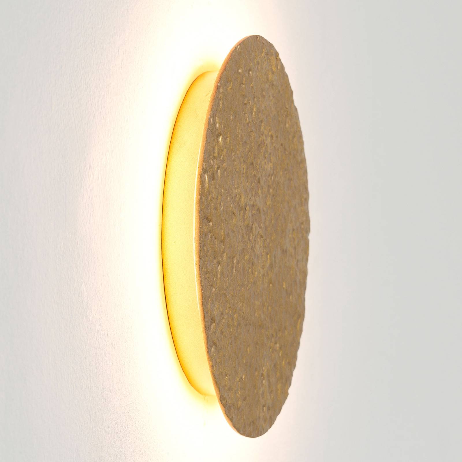 Holländer LED-Wandleuchte Meteor, Ø 19 cm, gold