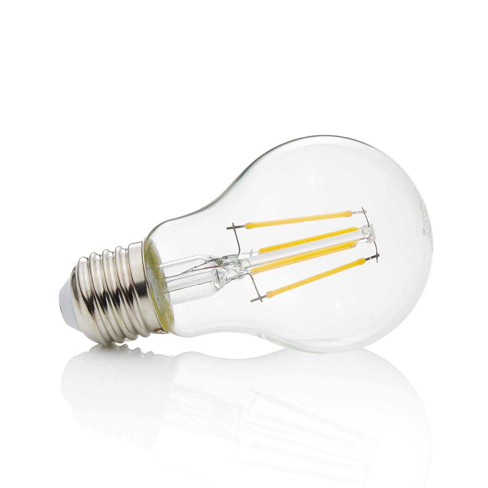 LINDBY E27 LED-Lampe Filament 4W, 470 lm,  2.700K, klar