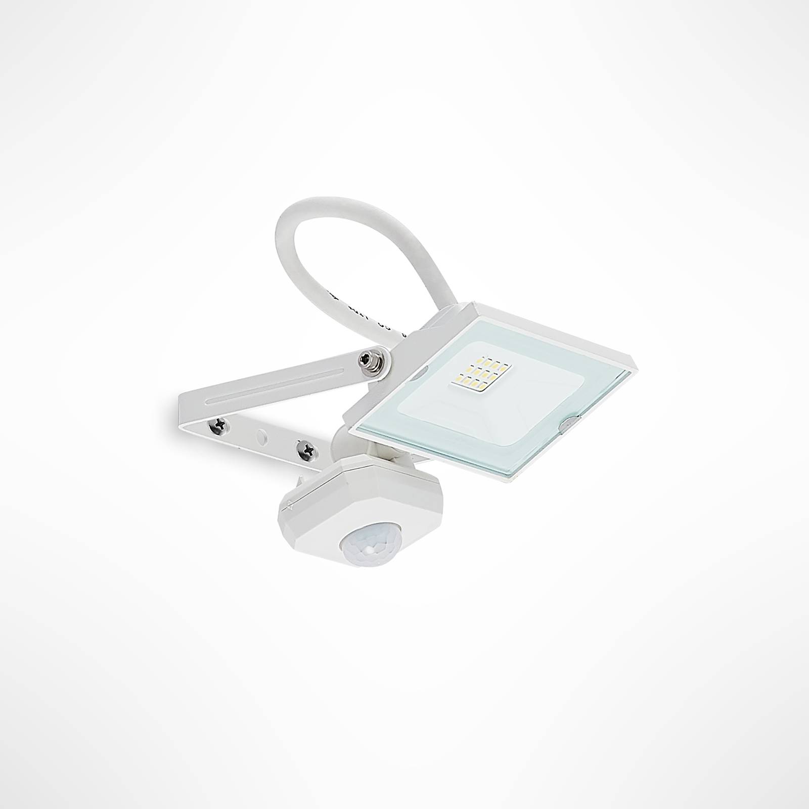 Lindby Aine LED-Außenspot weiß 12,3 cm Sensor