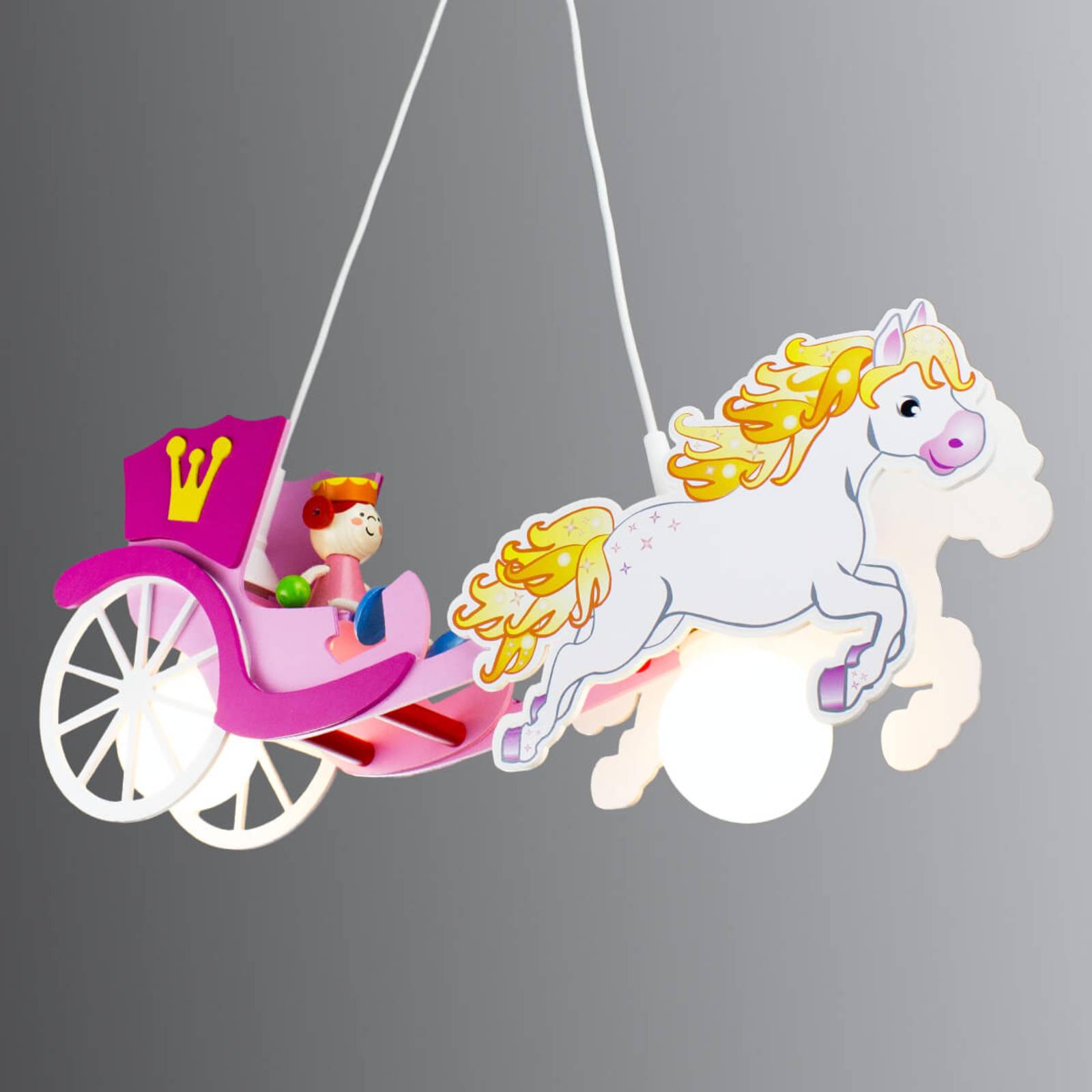 Elobra Hängeleuchte Prinzessin mit Pferd und Kutsche