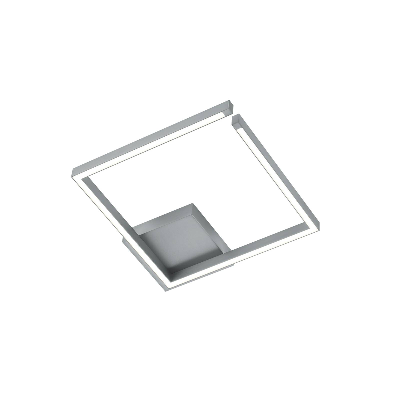 Knapstein LED-Deckenleuchte Yoko up/down quadratisch nickel
