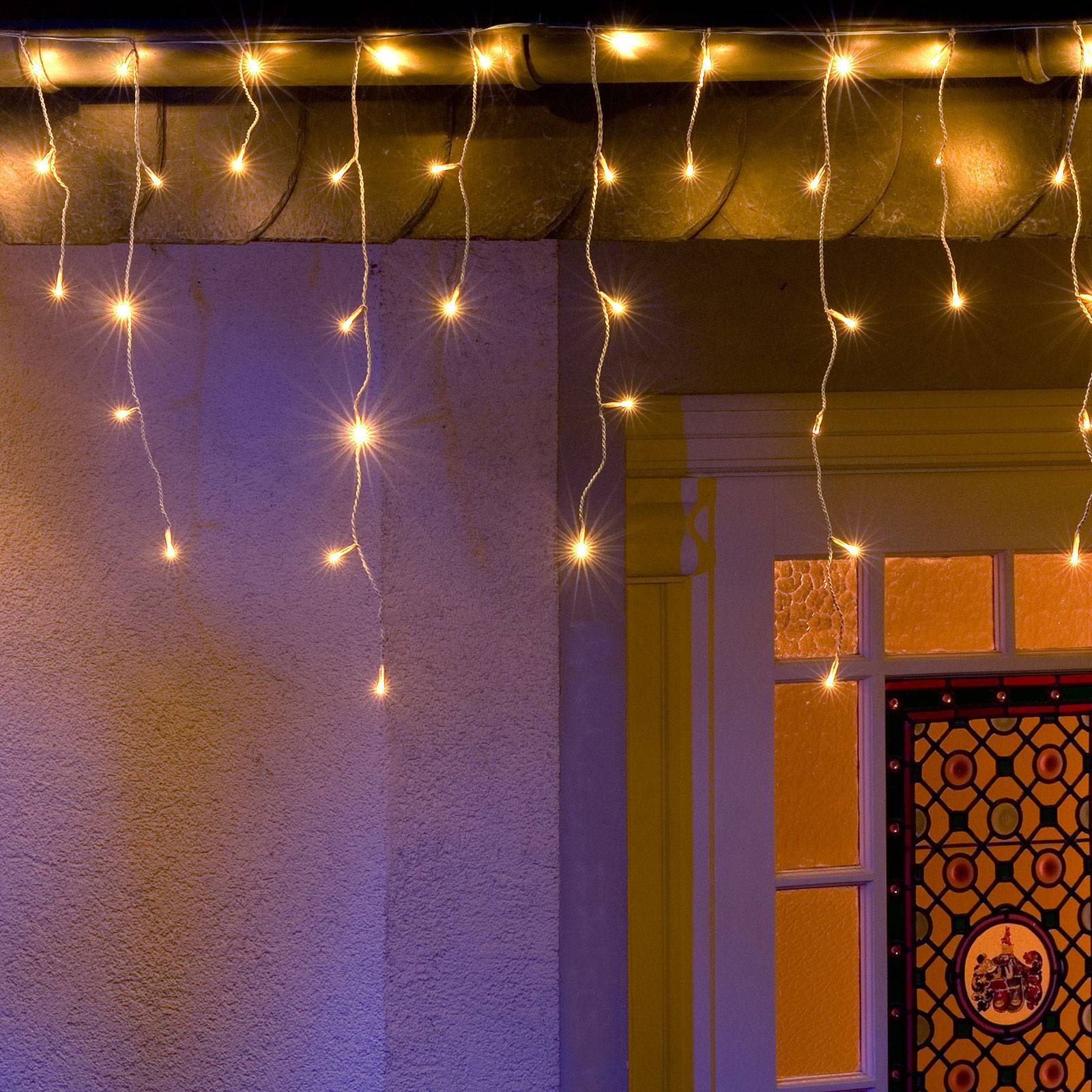 Konstsmide Christmas LED-Lichtervorhang Eisregen warmweiß weiß 11m