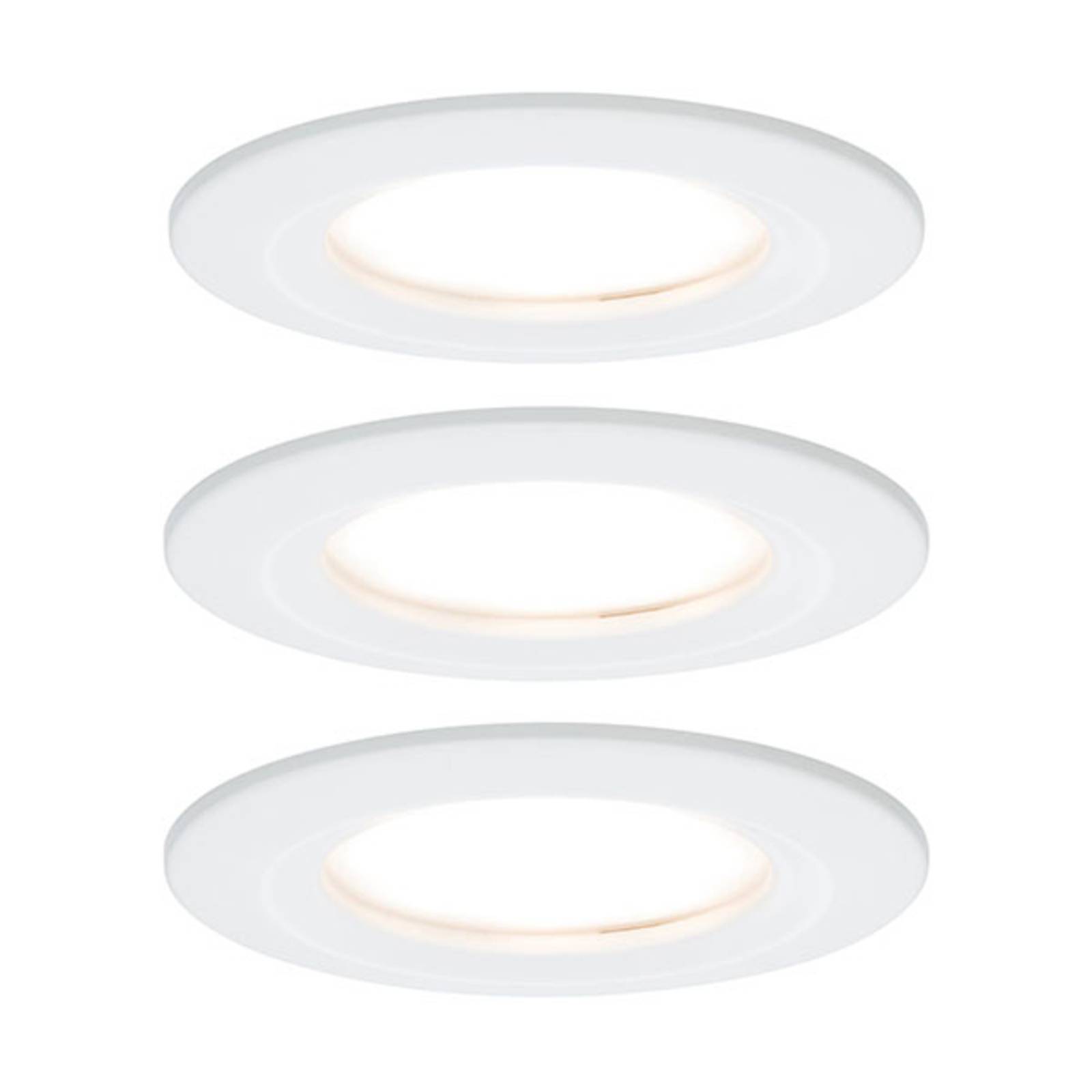 Paulmann Nova LED-Einbauleuchte 3er starr, weiß